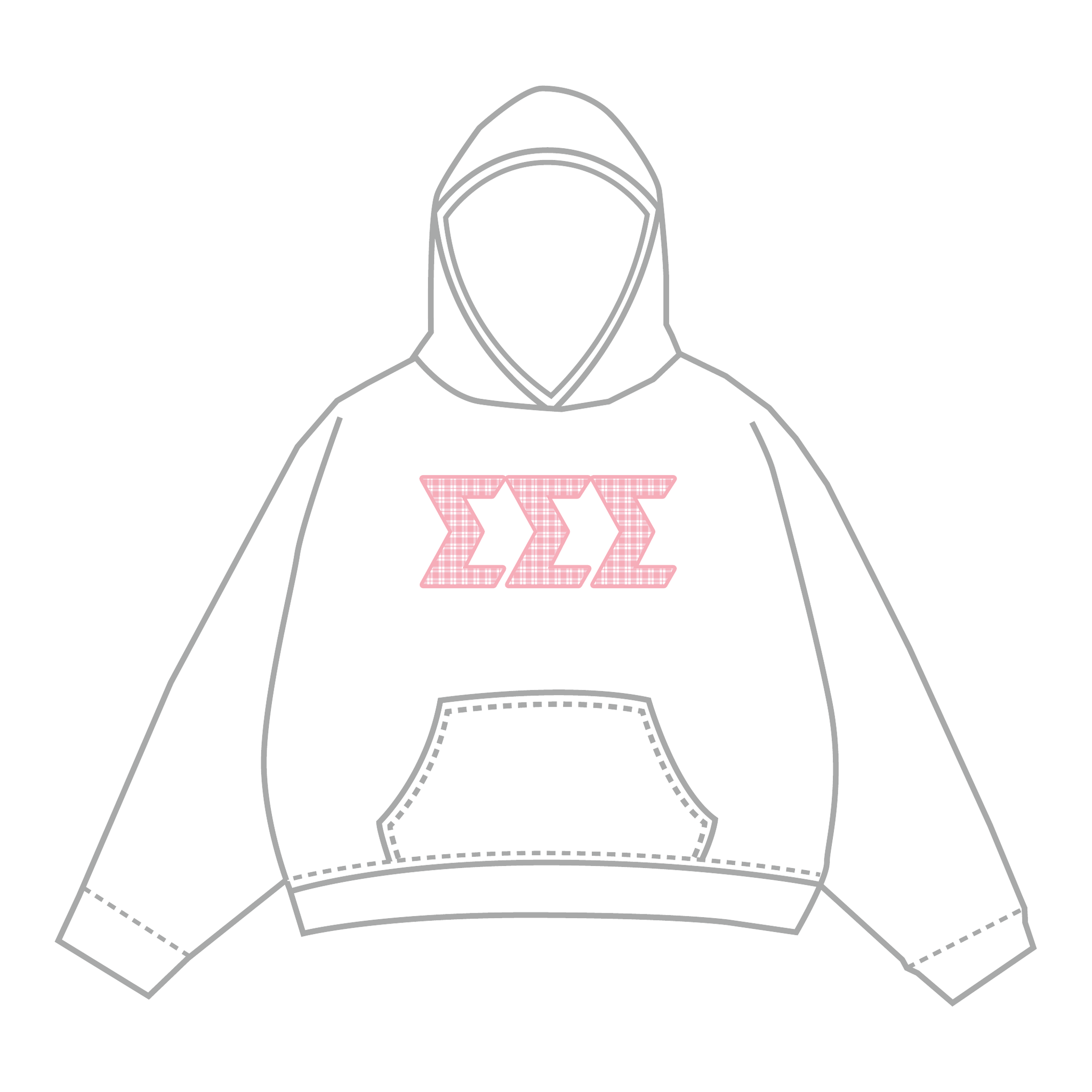 Sigma Sigma Sigma Hoodie — White