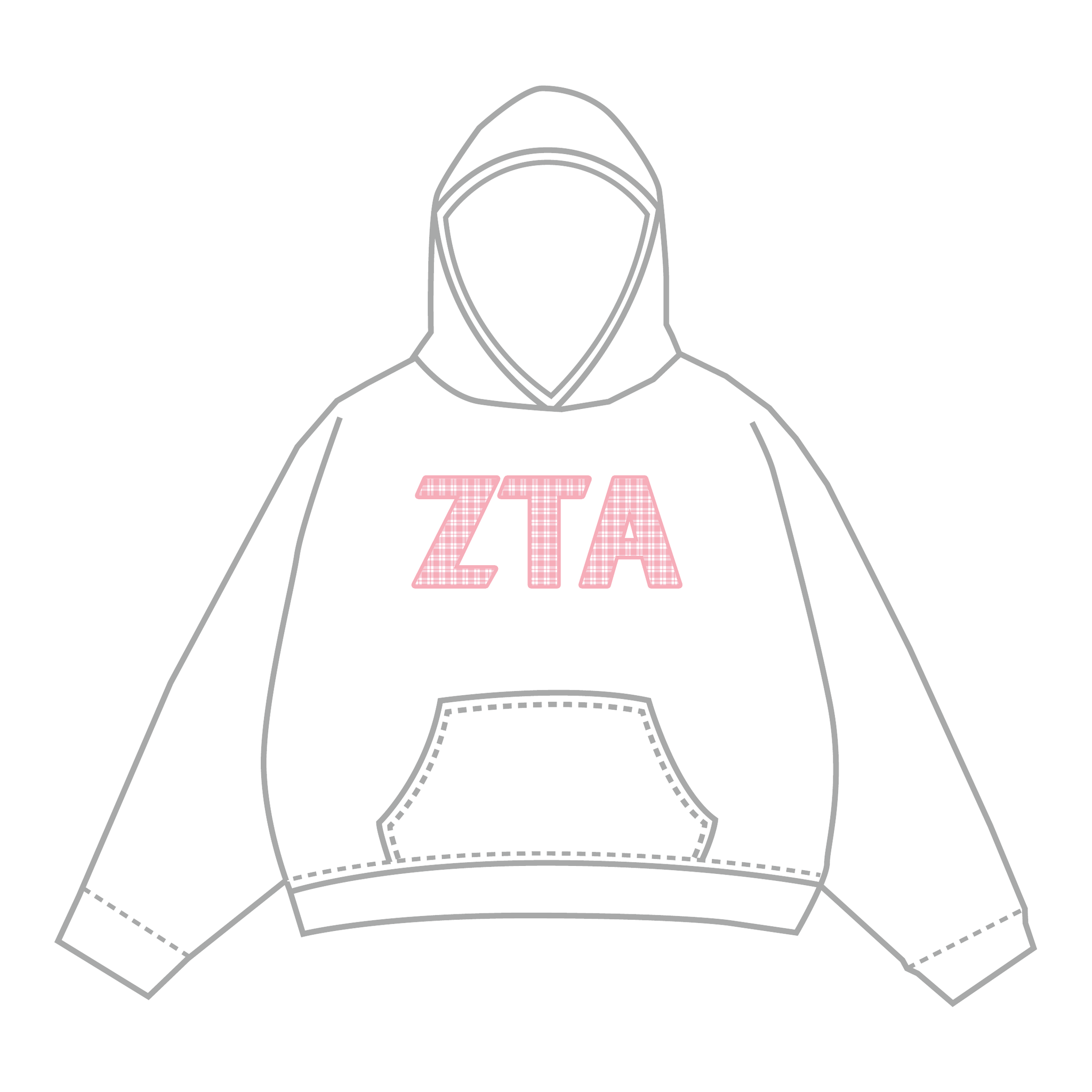 Zeta Tau Alpha Hoodie — White