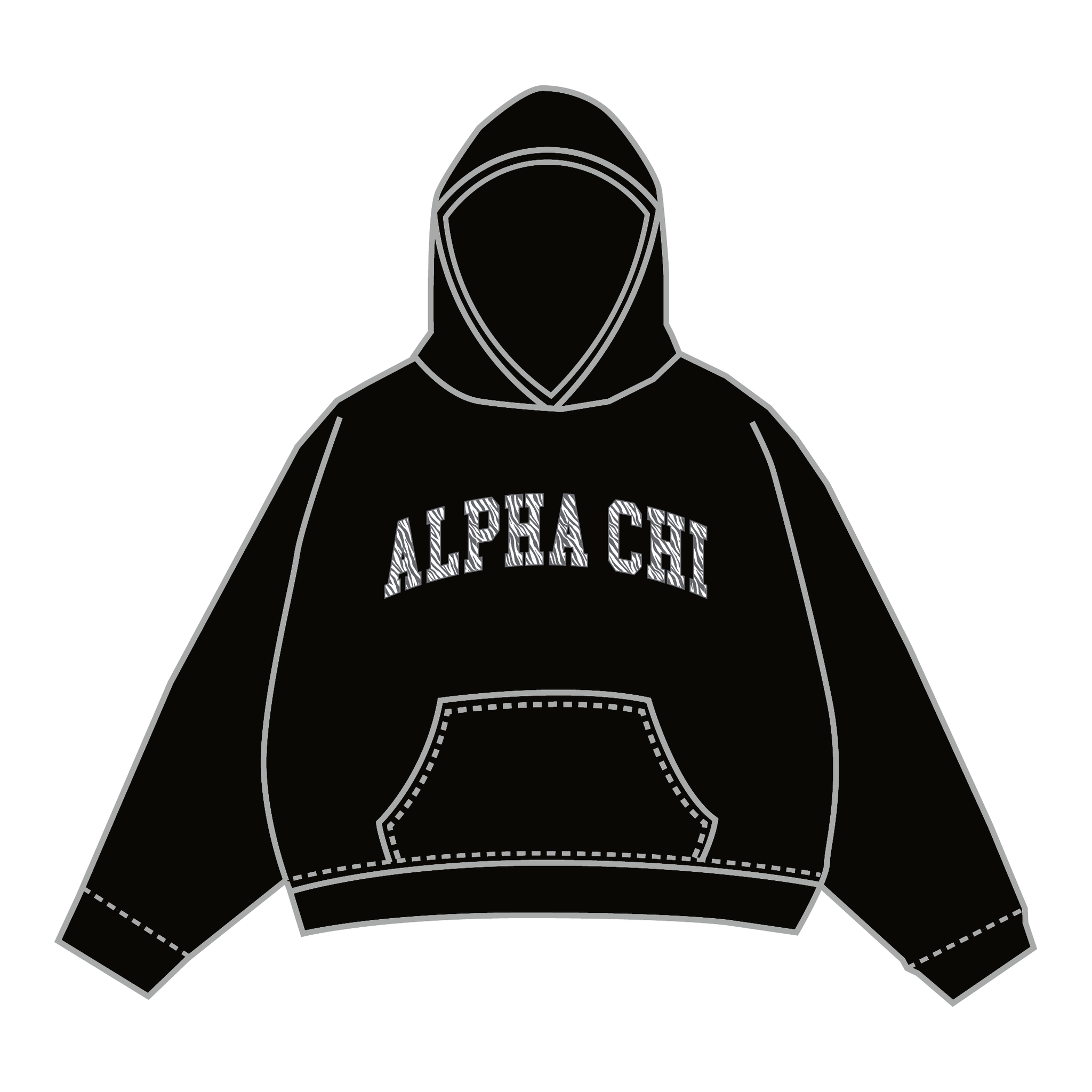Alpha Chi Omega Hoodie — Black