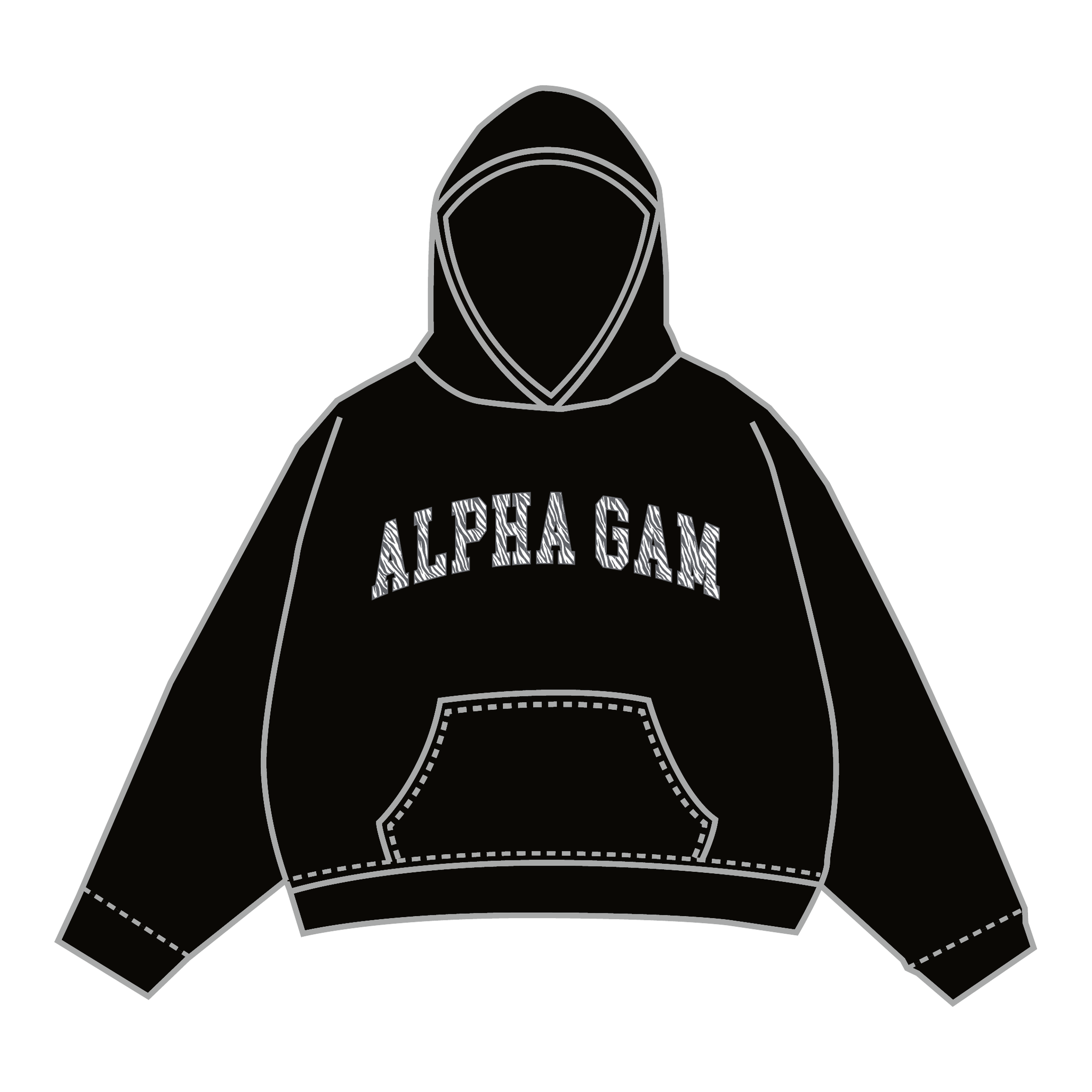 Alpha Gamma Delta Hoodie — Black