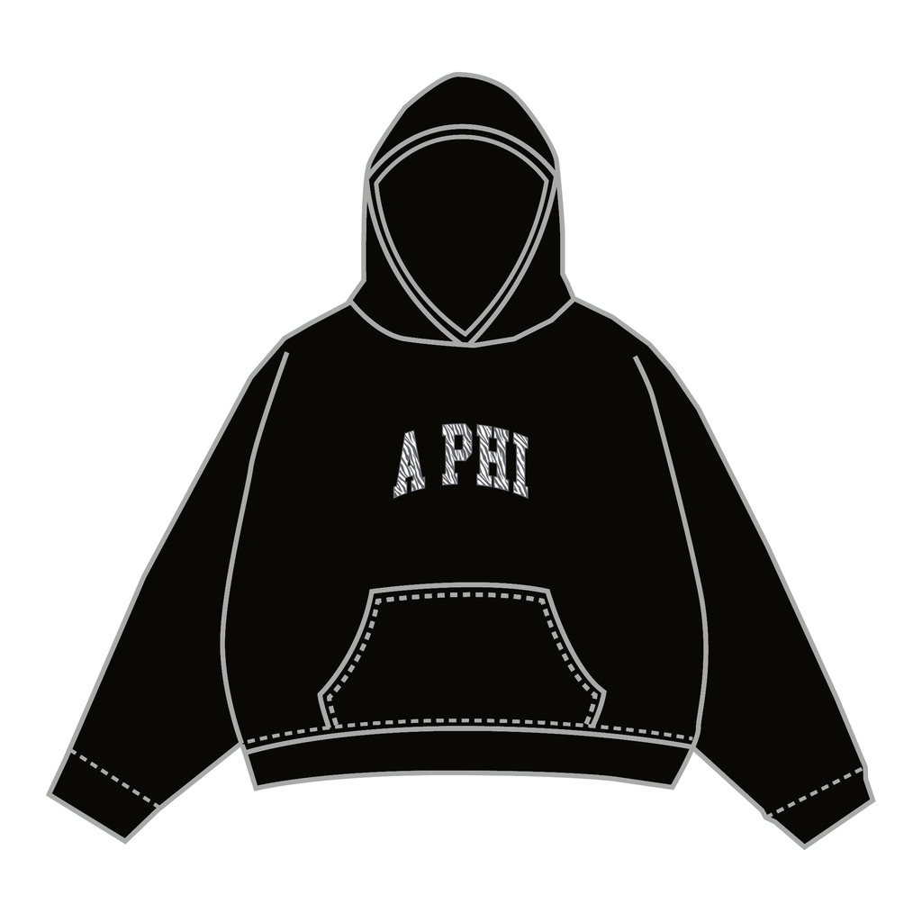 Alpha Phi Hoodie — Black
