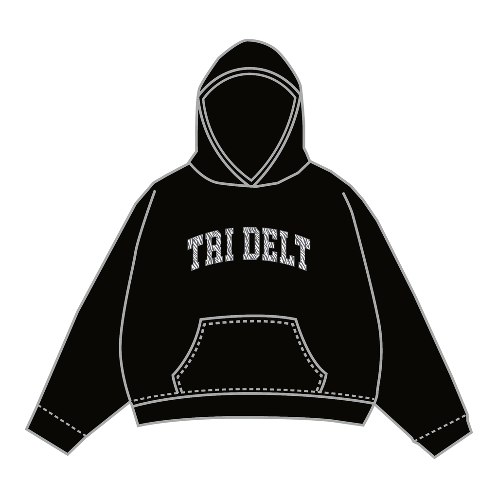Delta Delta Delta Hoodie — Black