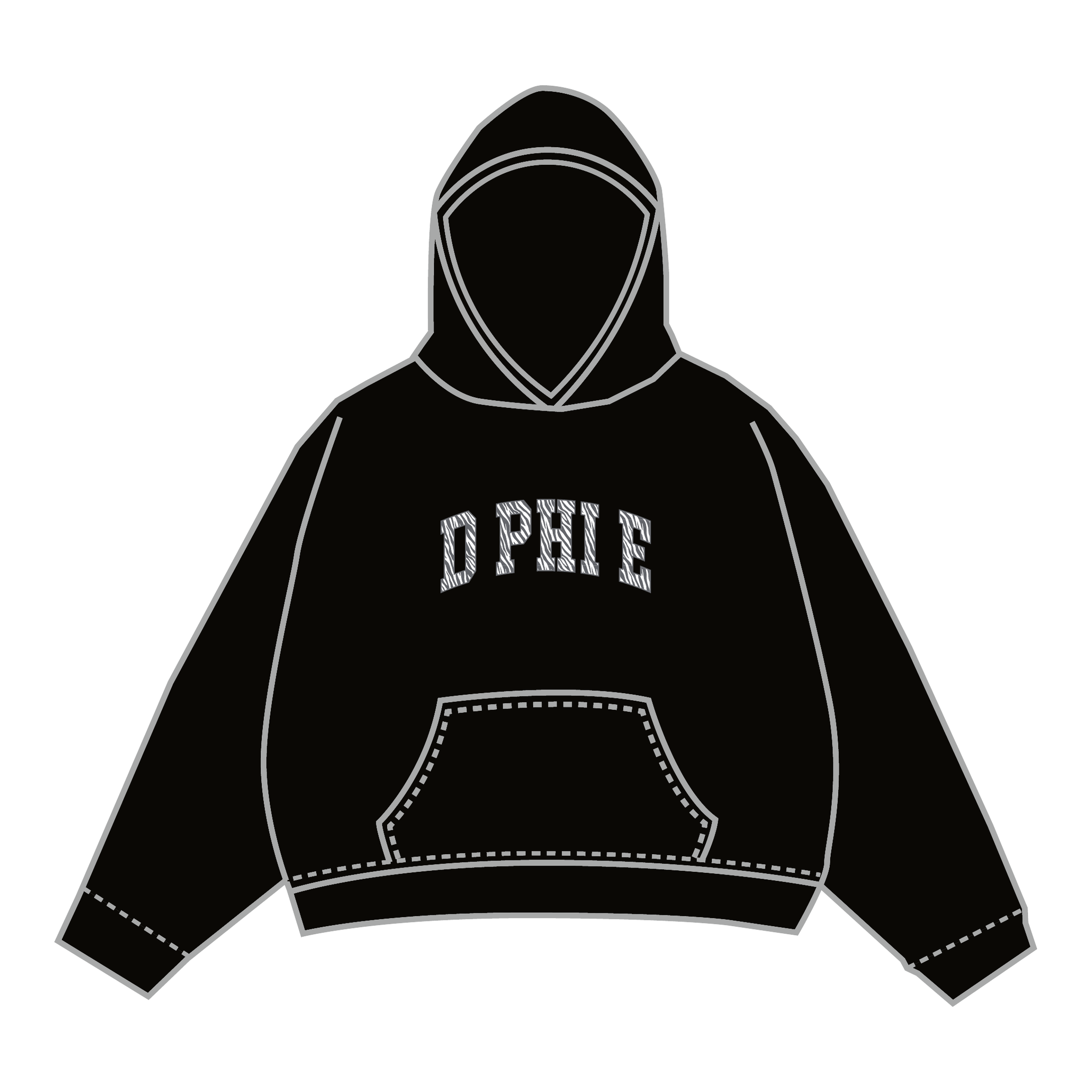 Delta Phi Epsilon Hoodie — Black