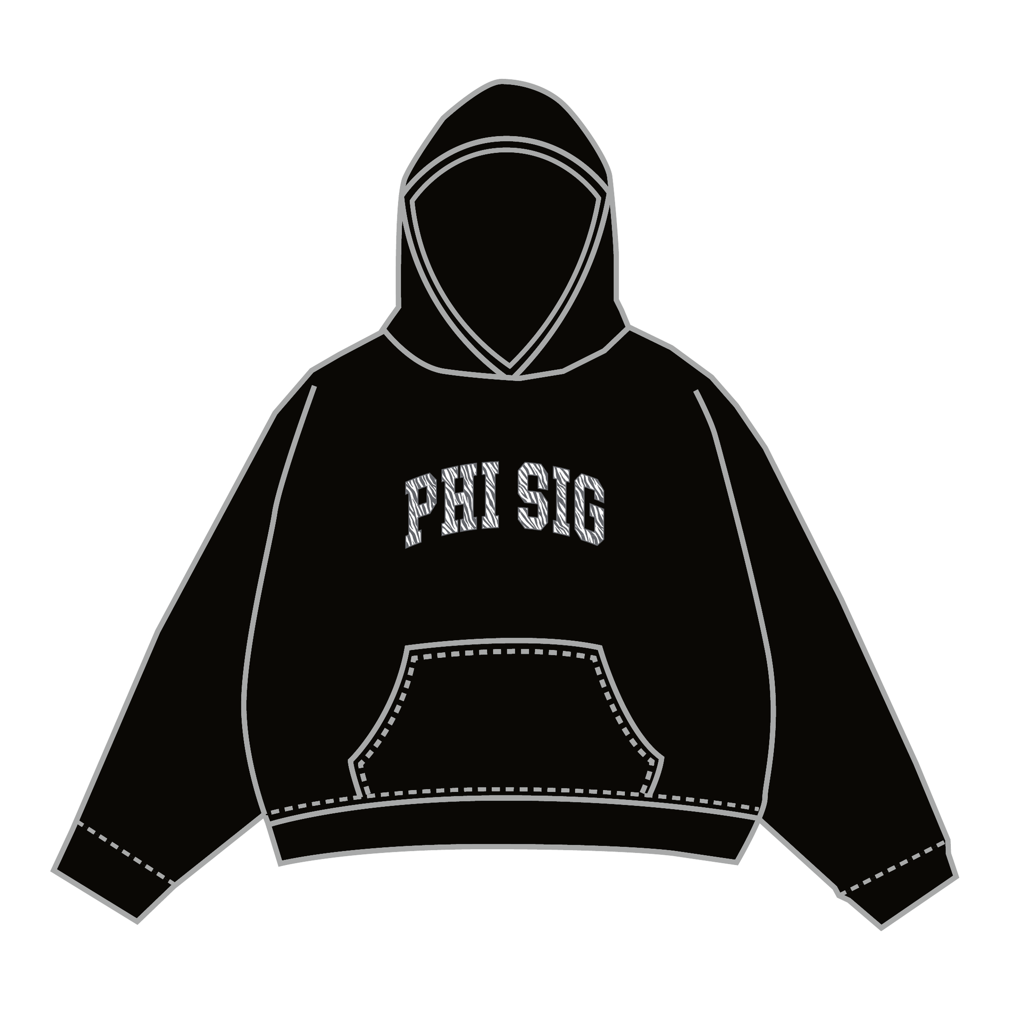 Phi Sigma Sigma Hoodie — Black