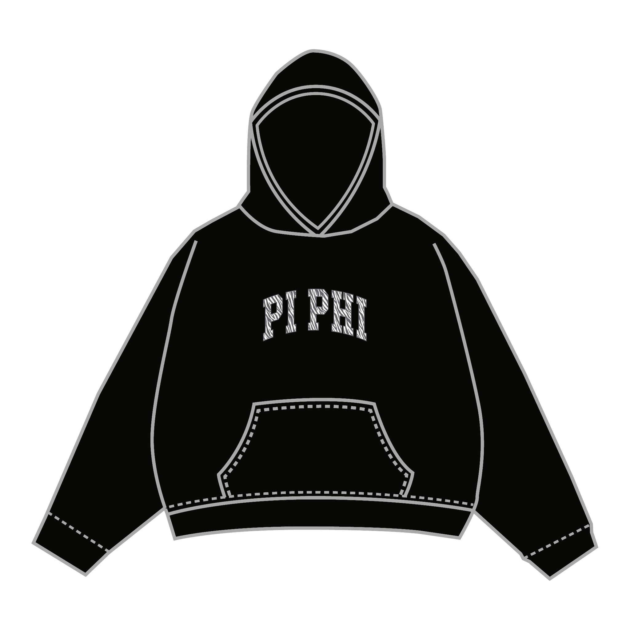 Pi Beta Phi Hoodie — Black
