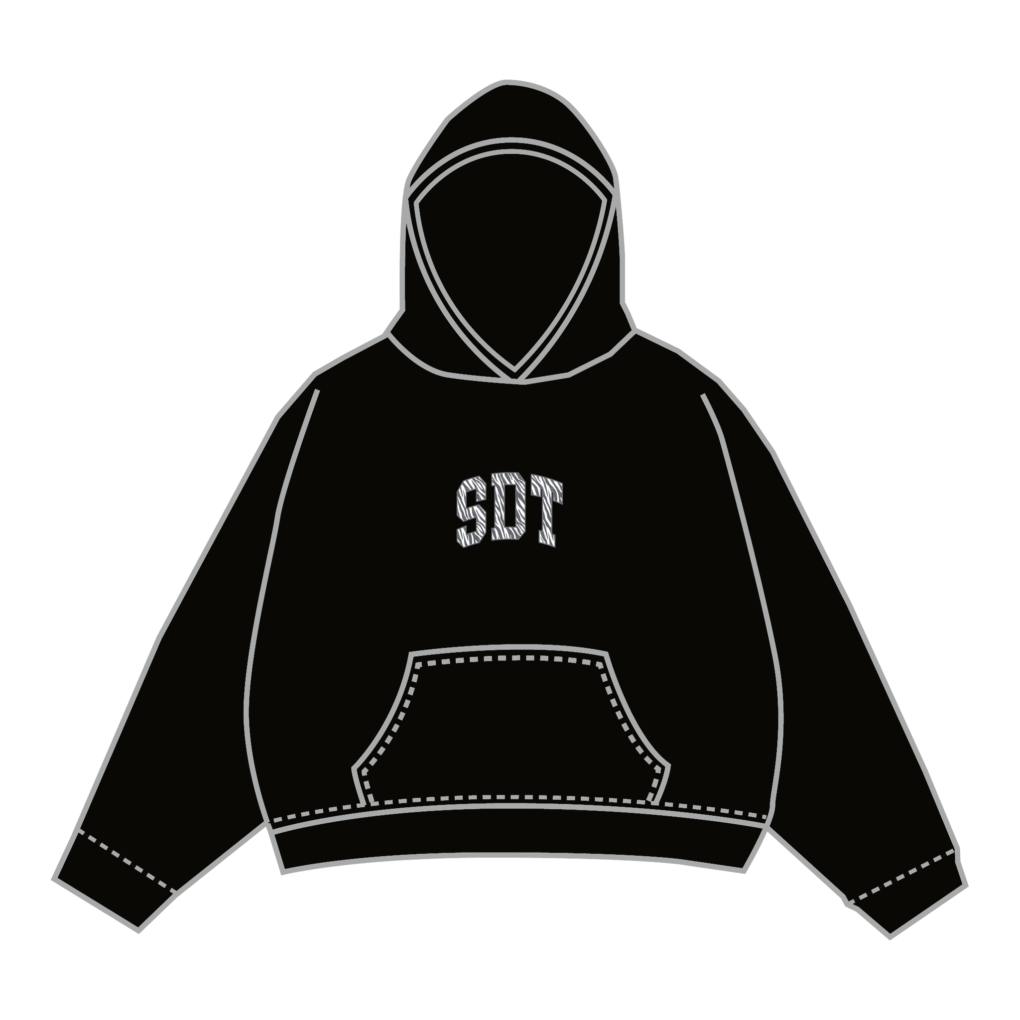 Sigma Delta Tau Hoodie — Black