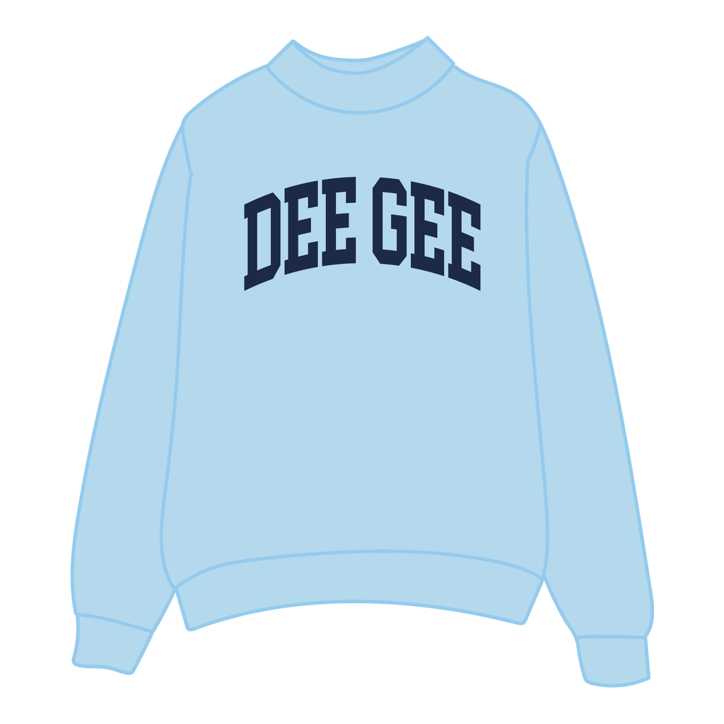 Delta Gamma Mockneck Sweatshirt — Blue