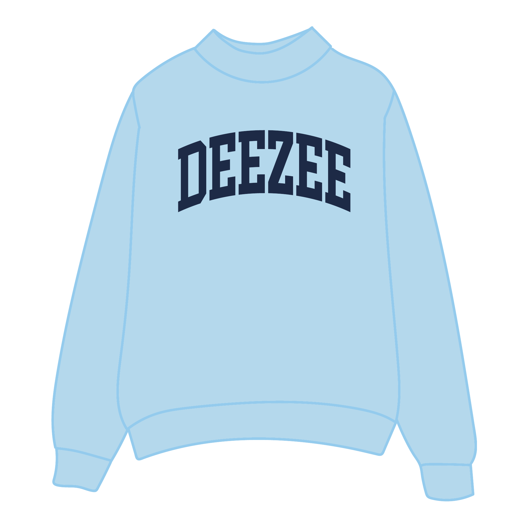 Delta Zeta Mockneck Sweatshirt — Blue