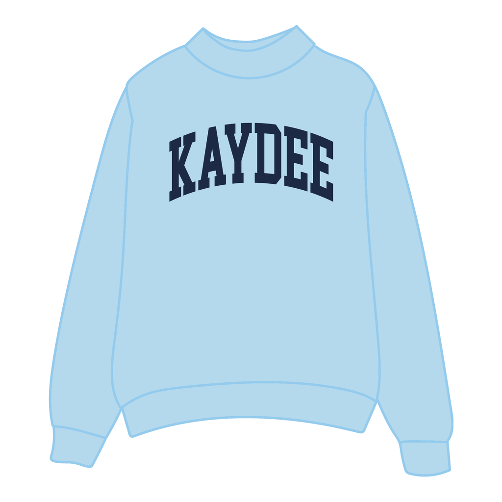 Kappa Delta Mockneck Sweatshirt — Blue