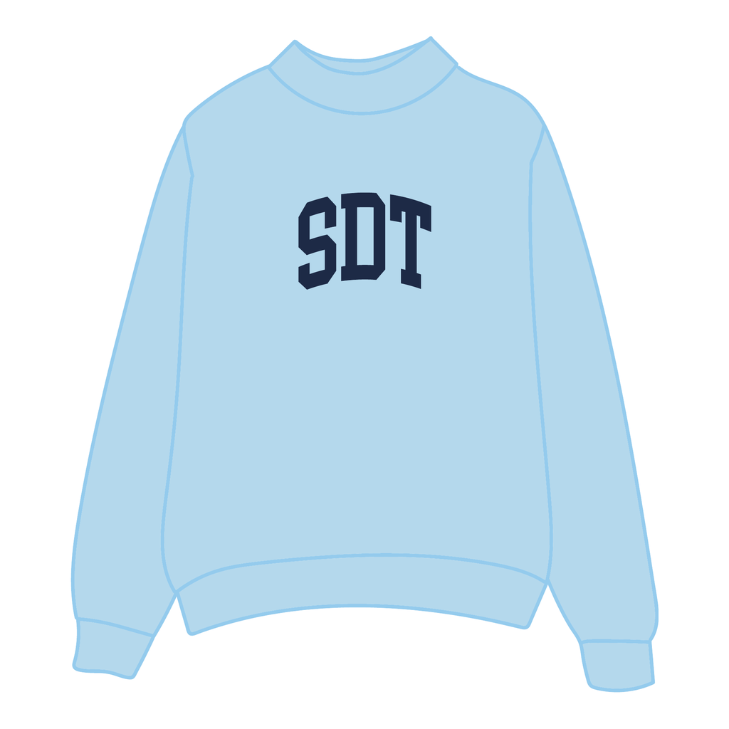 Sigma Delta Tau Mockneck Sweatshirt — Blue