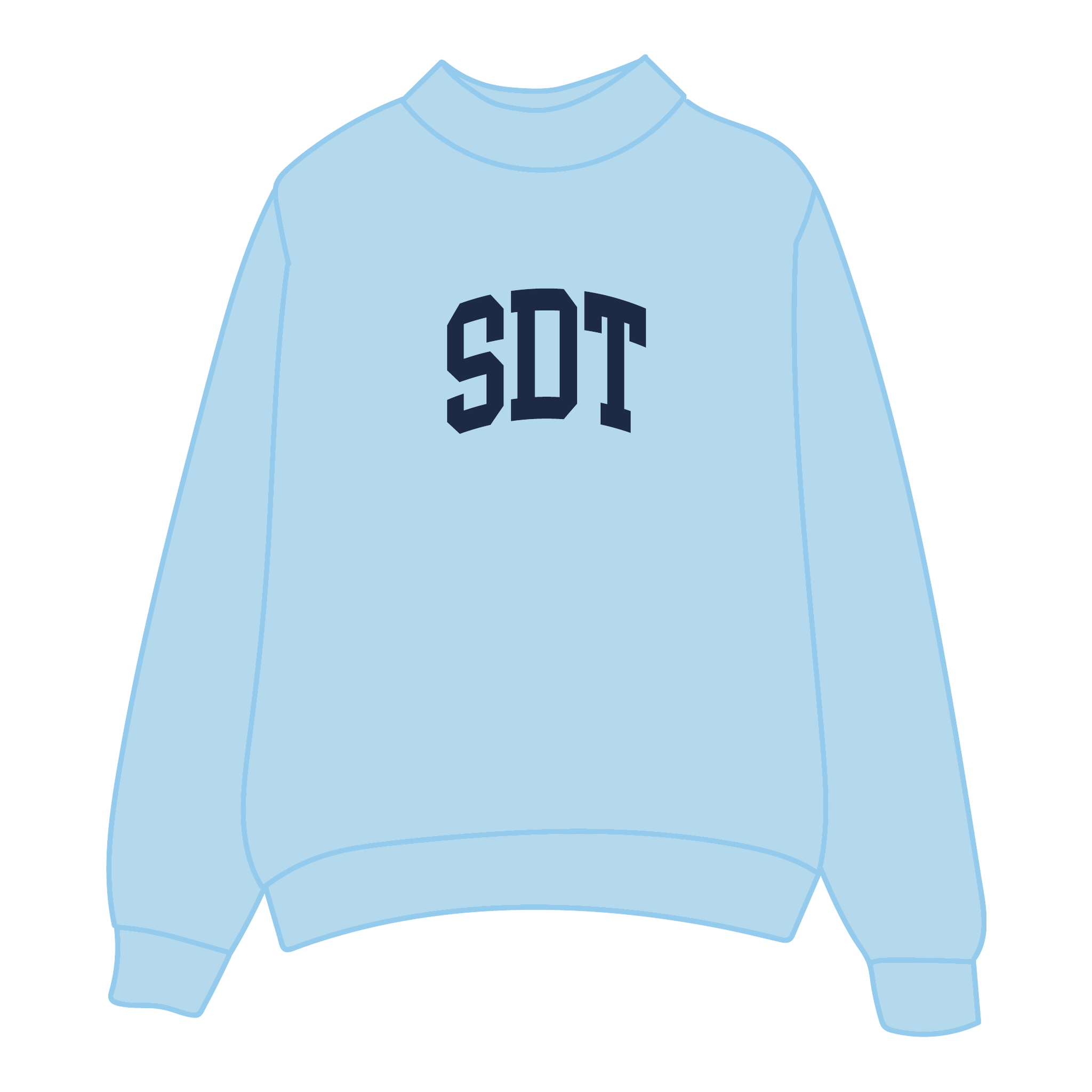 Sigma Delta Tau Mockneck Sweatshirt — Blue