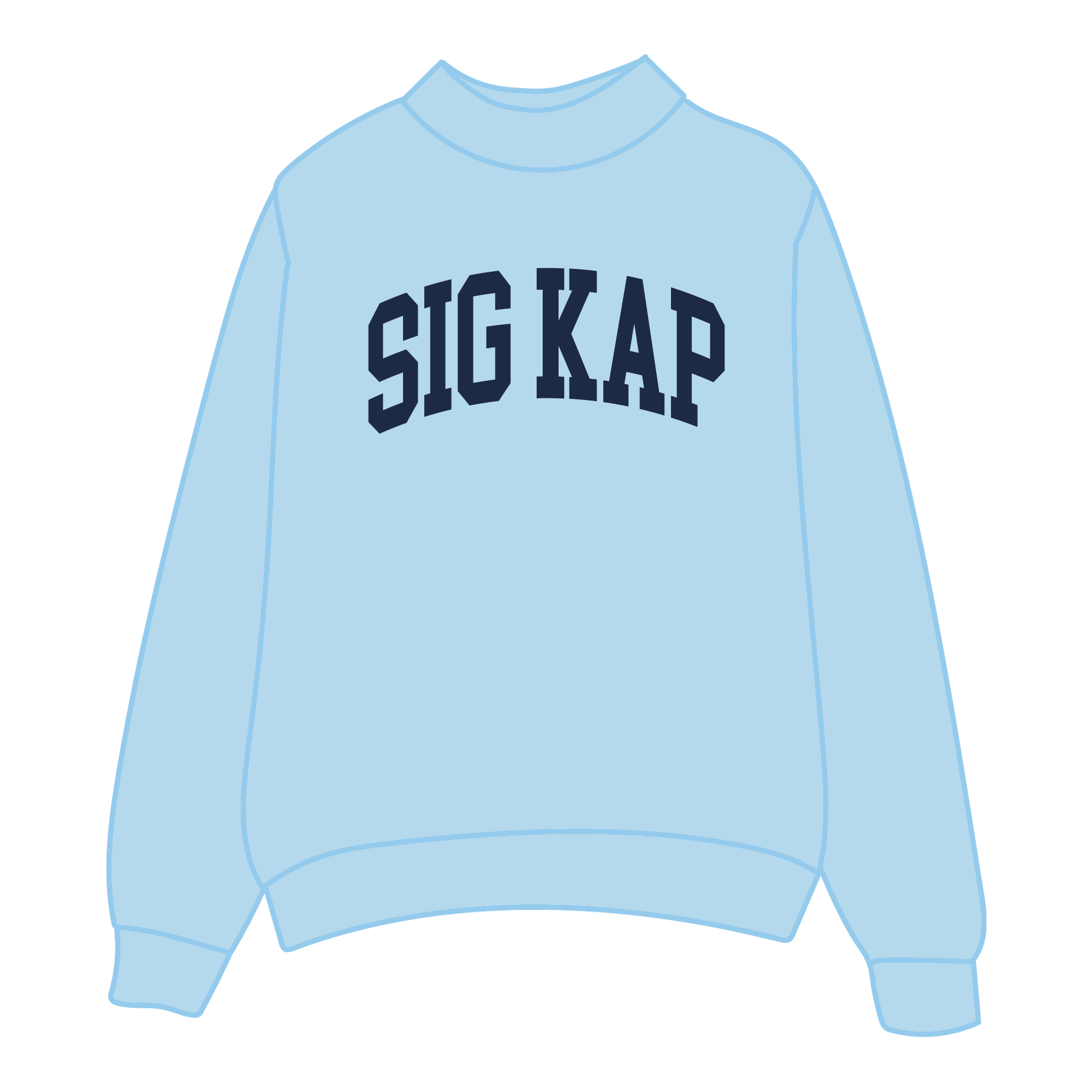 Sigma Kappa Mockneck Sweatshirt — Blue