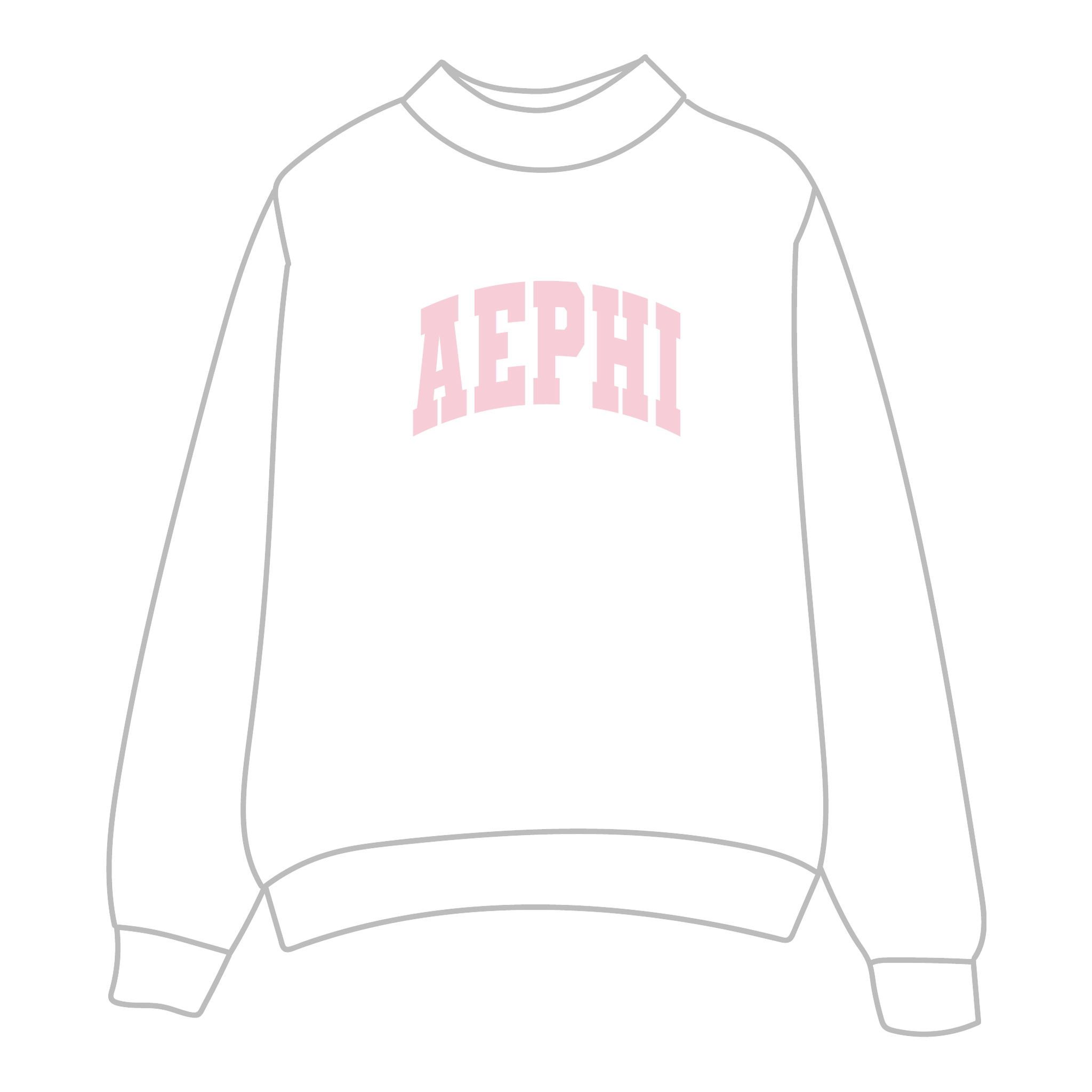 Alpha Epsilon Phi Mockneck Sweatshirt — White