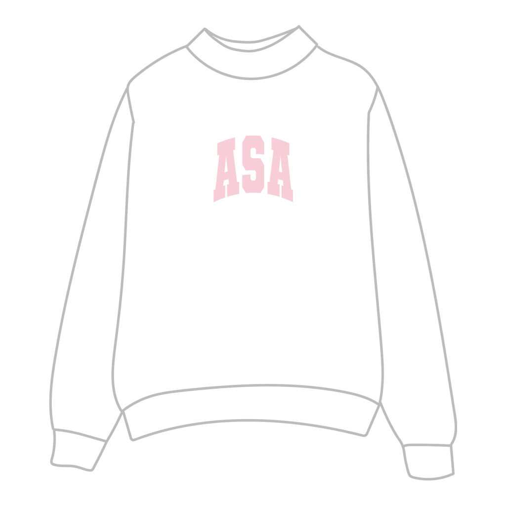 Alpha Sigma Alpha Mockneck Sweatshirt — White