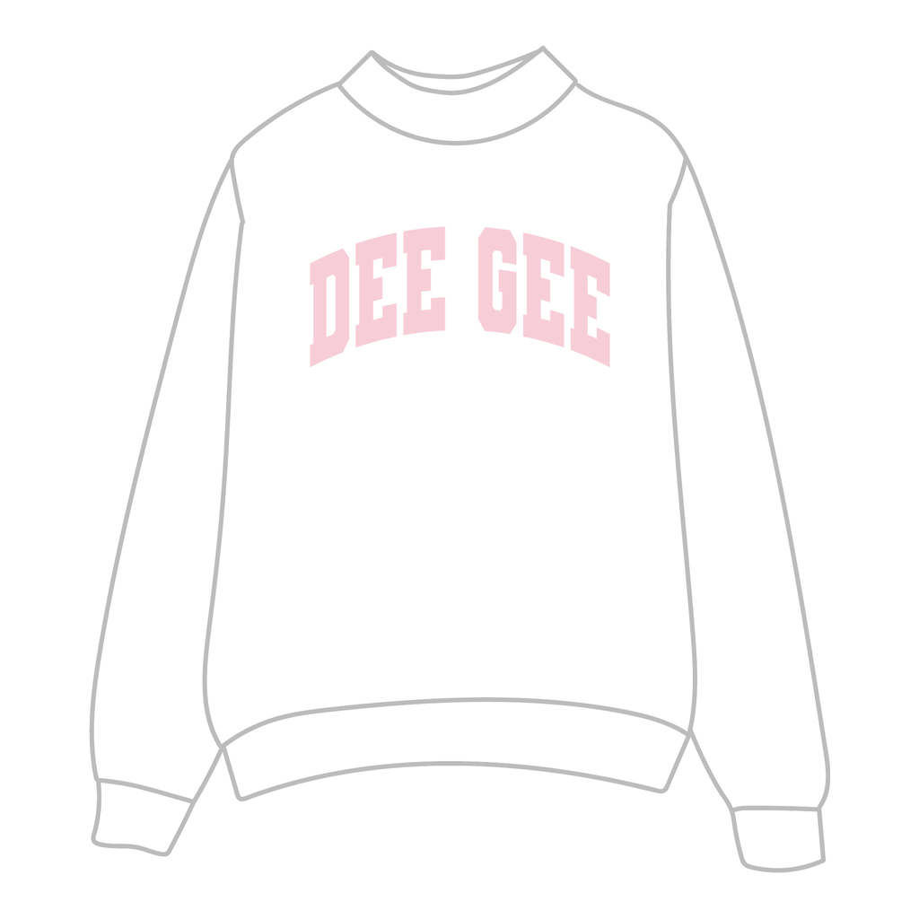 Delta Gamma Mockneck Sweatshirt — White