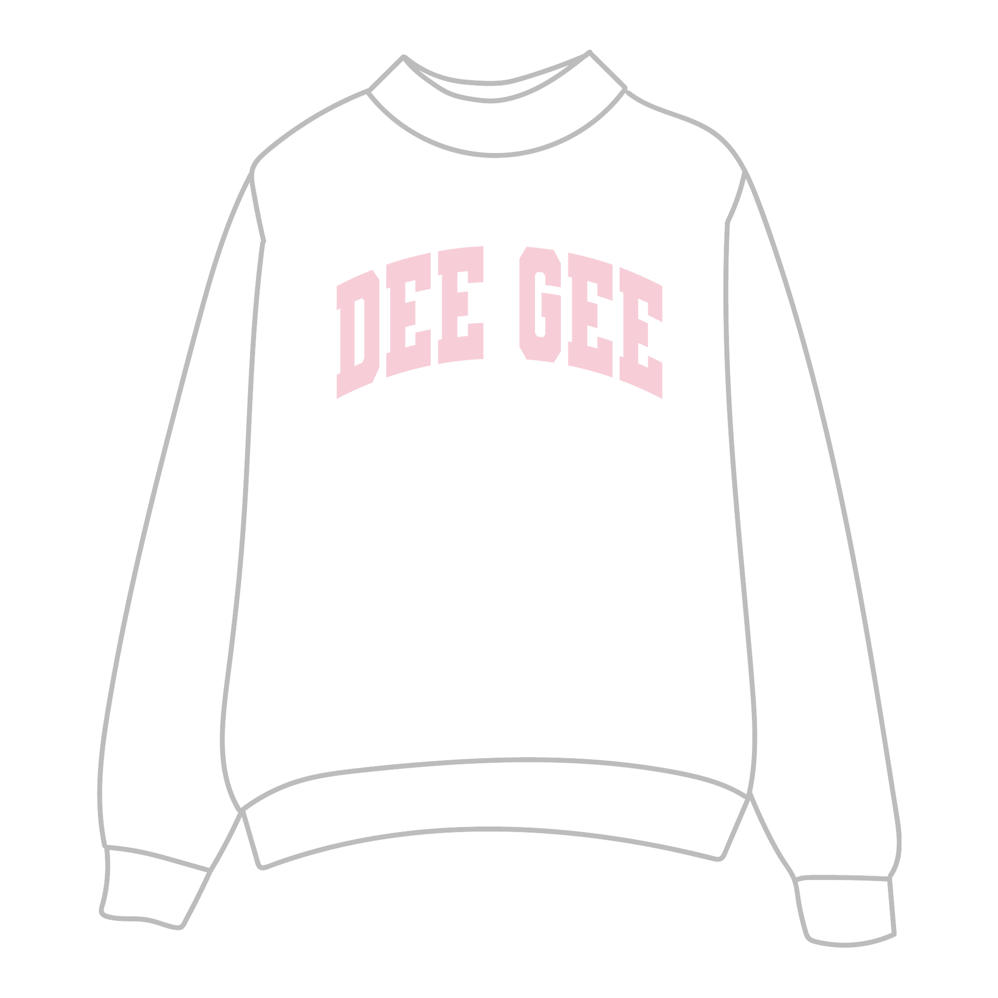 Delta Gamma Mockneck Sweatshirt — White