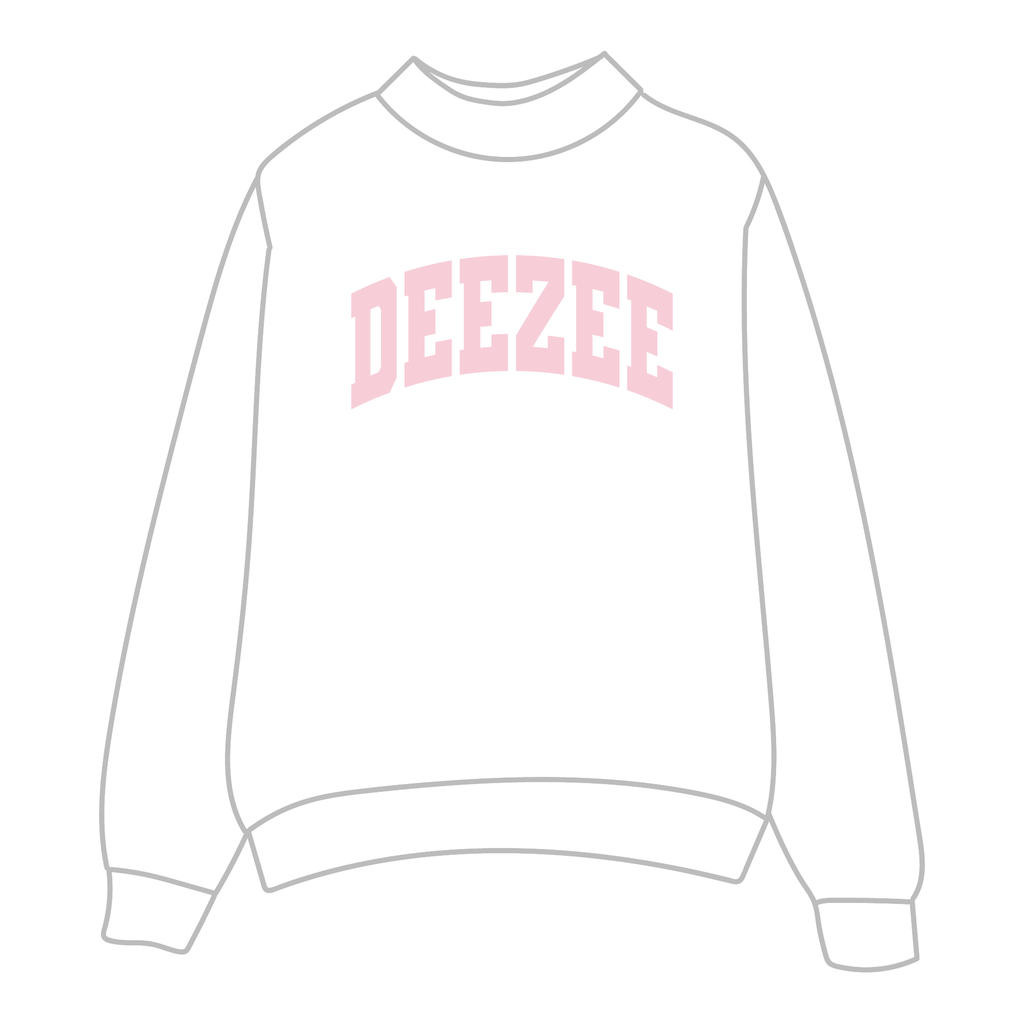 Delta Zeta Mockneck Sweatshirt — White