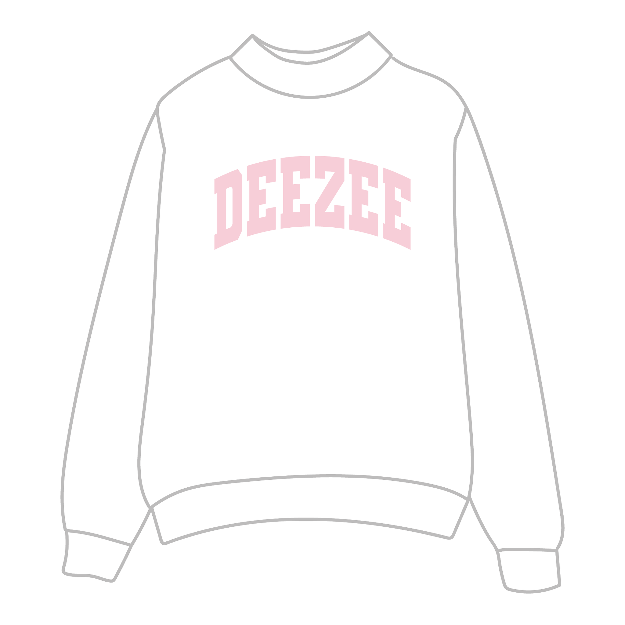 Delta Zeta Mockneck Sweatshirt — White