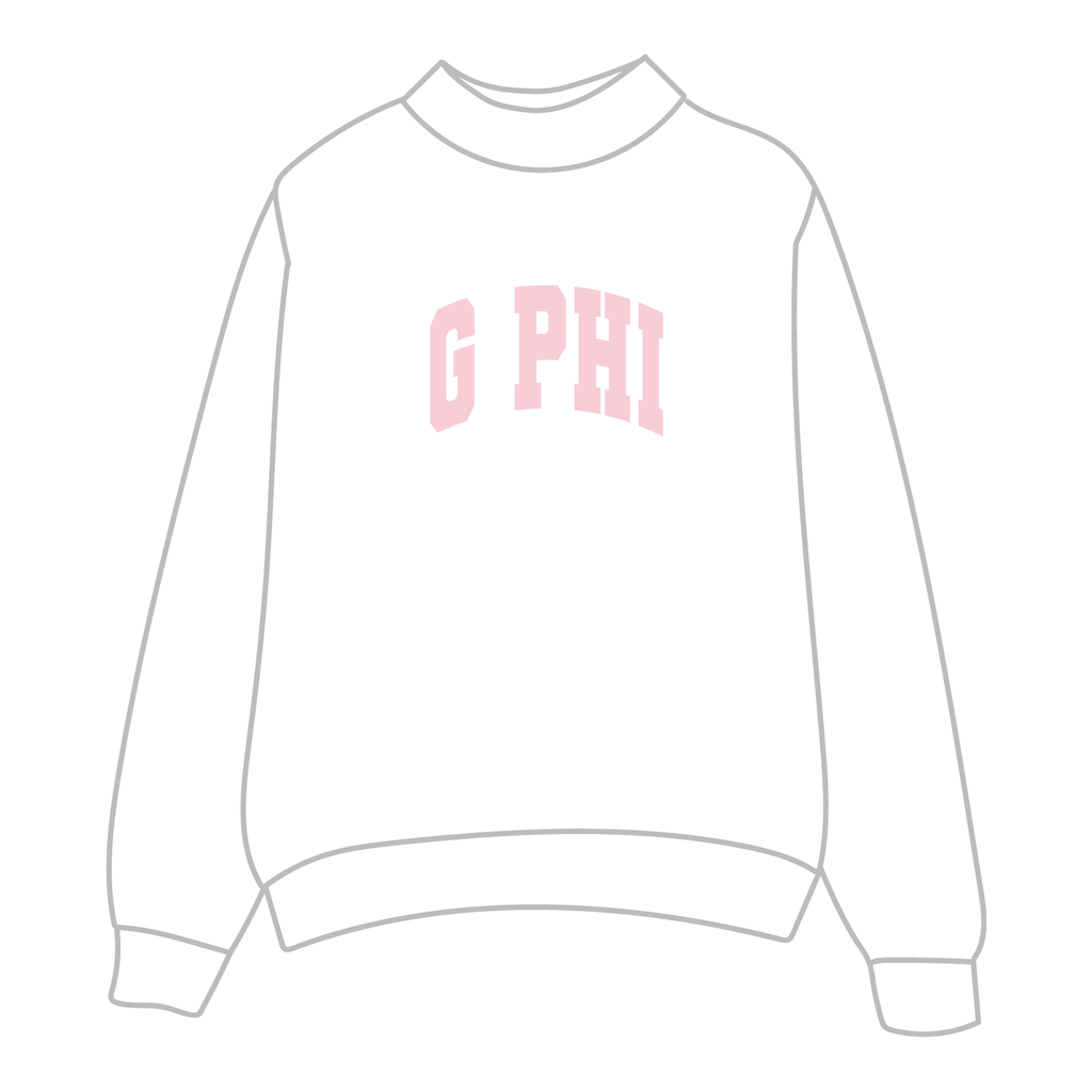 Gamma Phi Beta Mockneck Sweatshirt — White