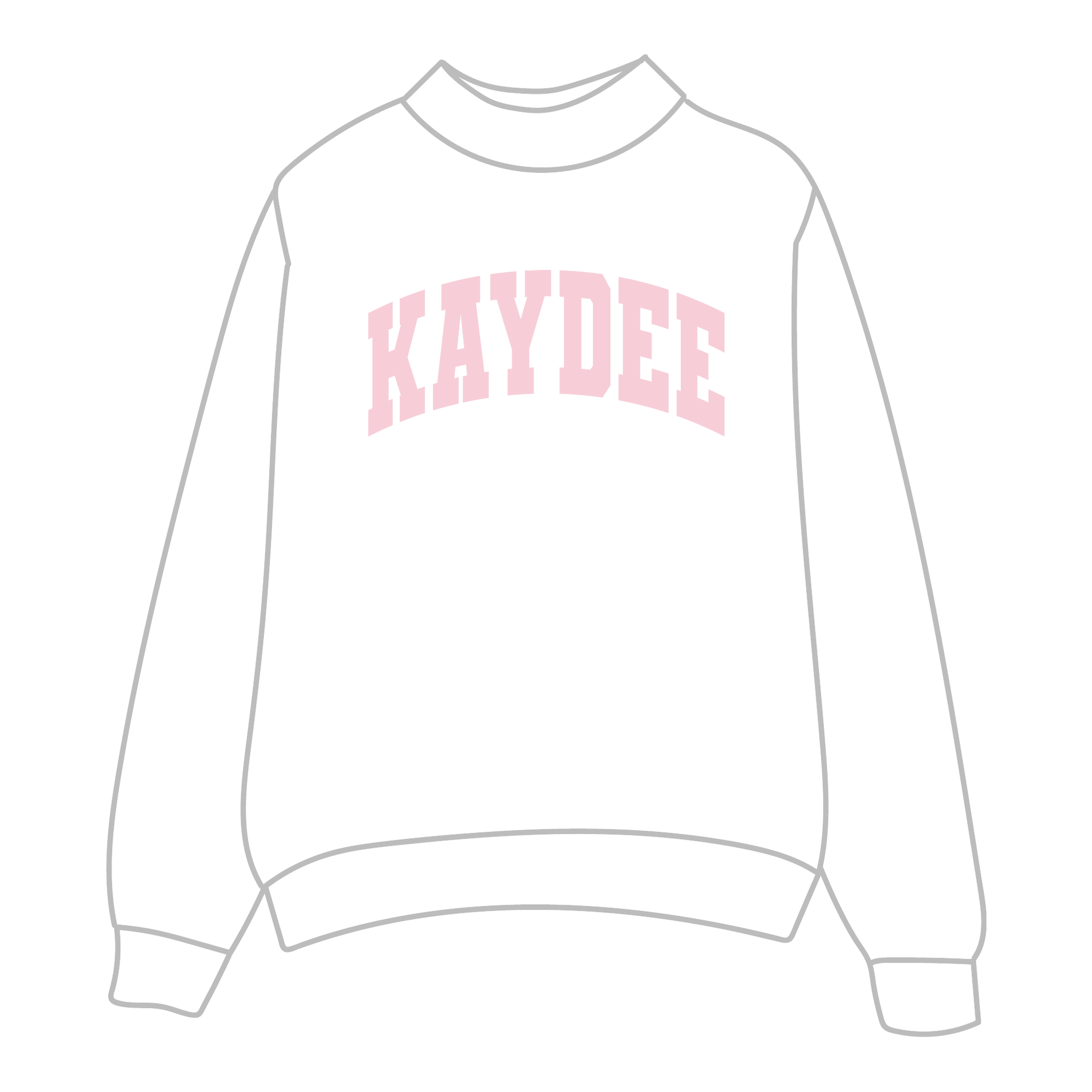Kappa Delta Mockneck Sweatshirt — White