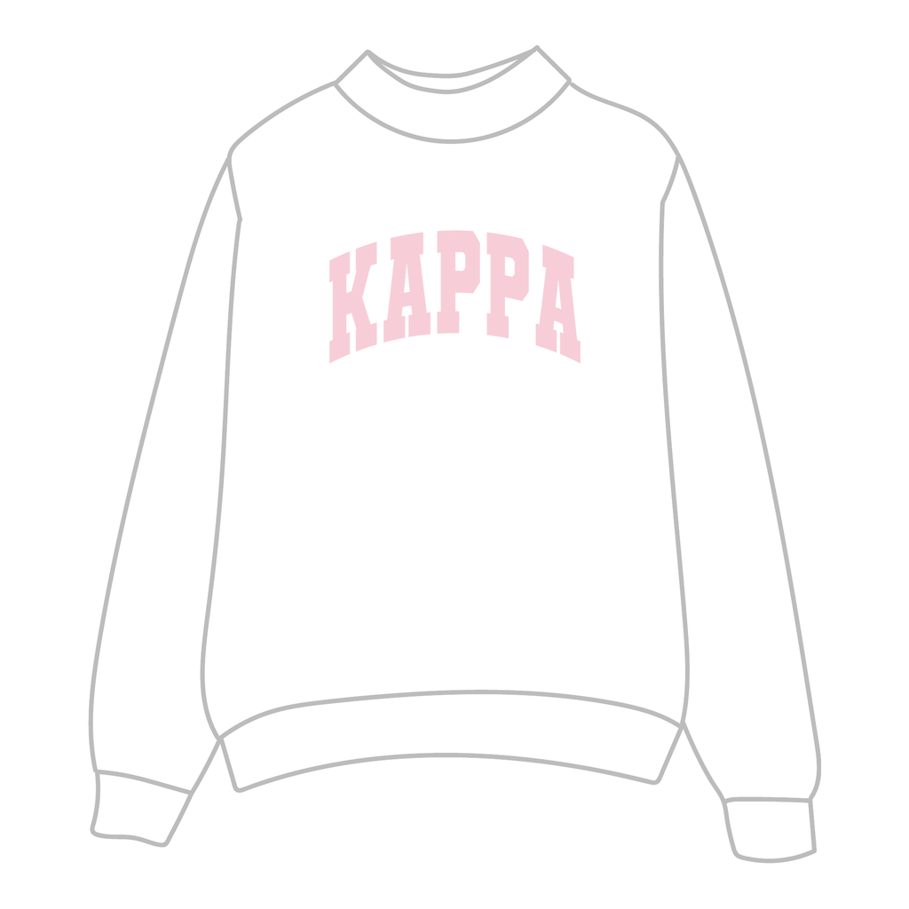 Kappa Kappa Gamma Mockneck Sweatshirt — White