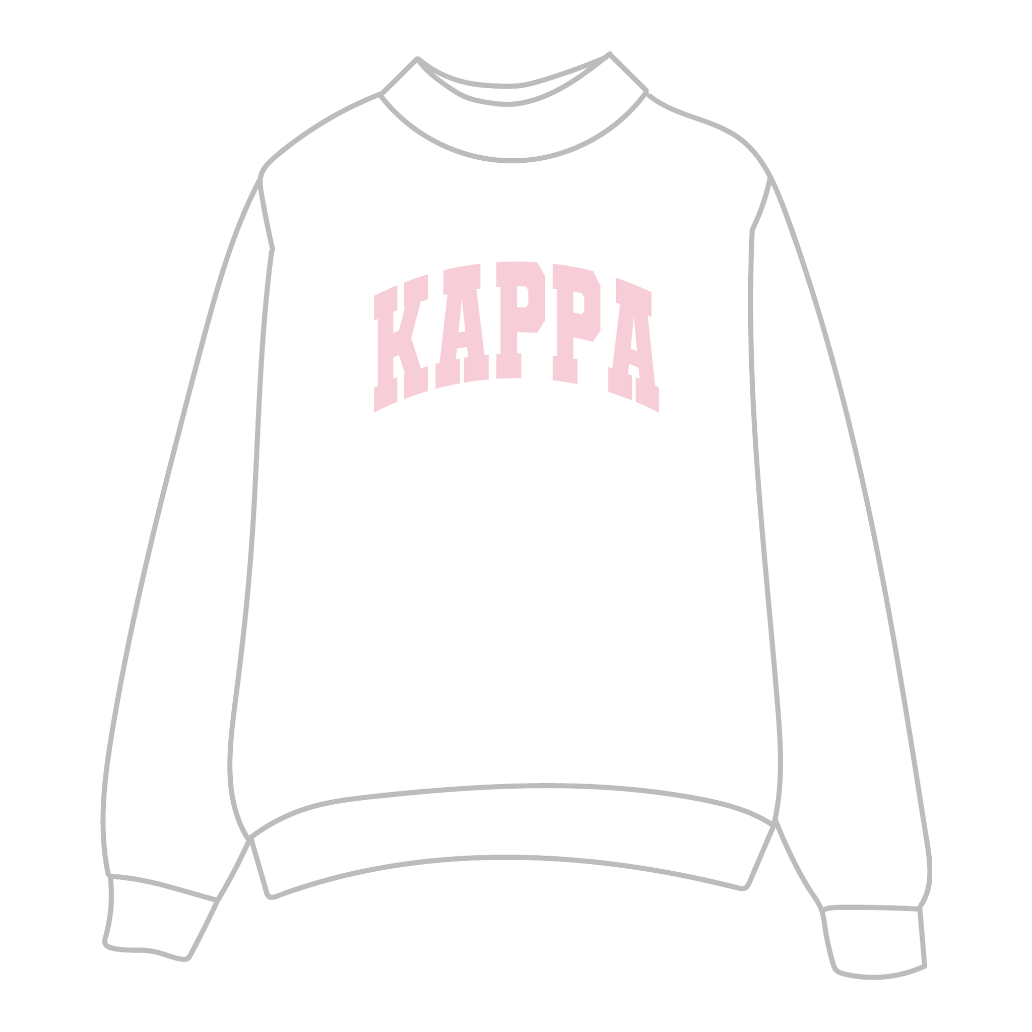 Kappa Kappa Gamma Mockneck Sweatshirt — White
