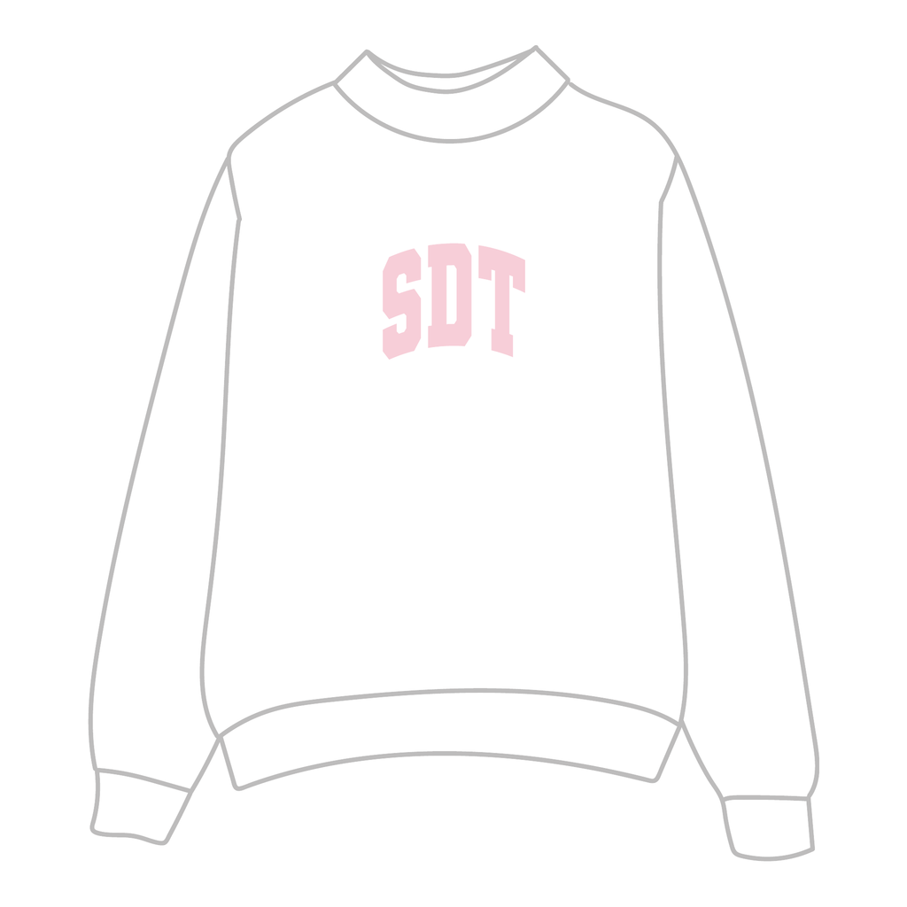 Sigma Delta Tau Mockneck Sweatshirt — White
