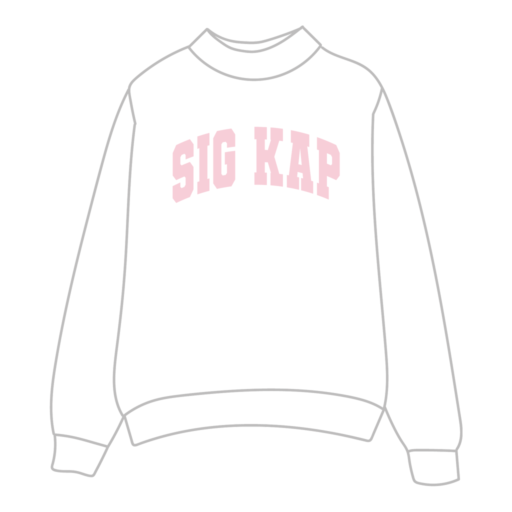 Sigma Kappa Mockneck Sweatshirt — White
