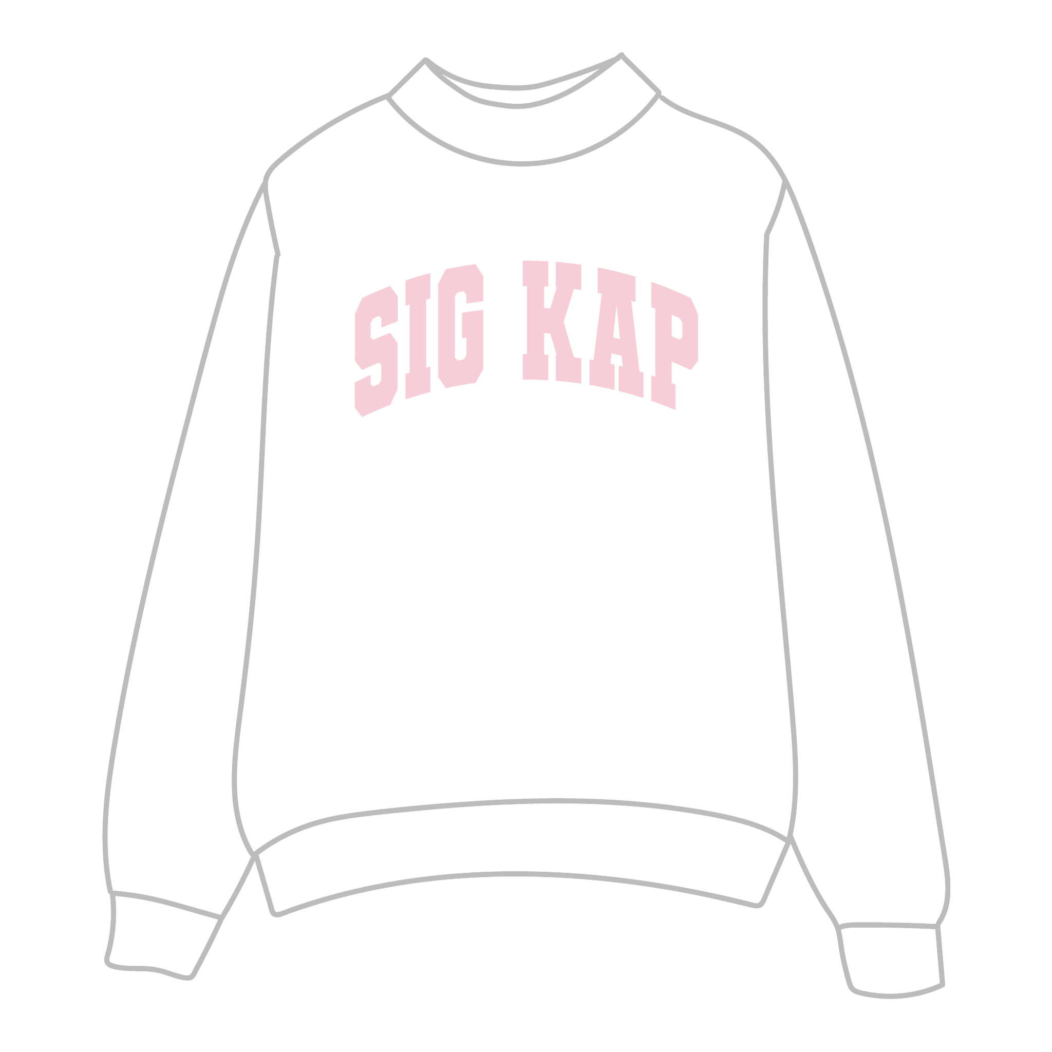 Sigma Kappa Mockneck Sweatshirt — White