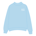 Alpha Chi Omega Mockneck Sweatshirt — Blue