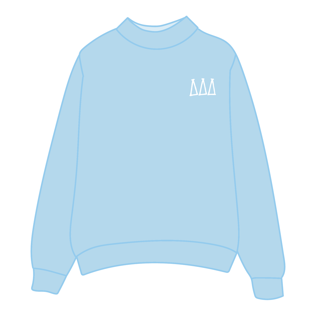 Delta Delta Delta Mockneck Sweatshirt — Blue