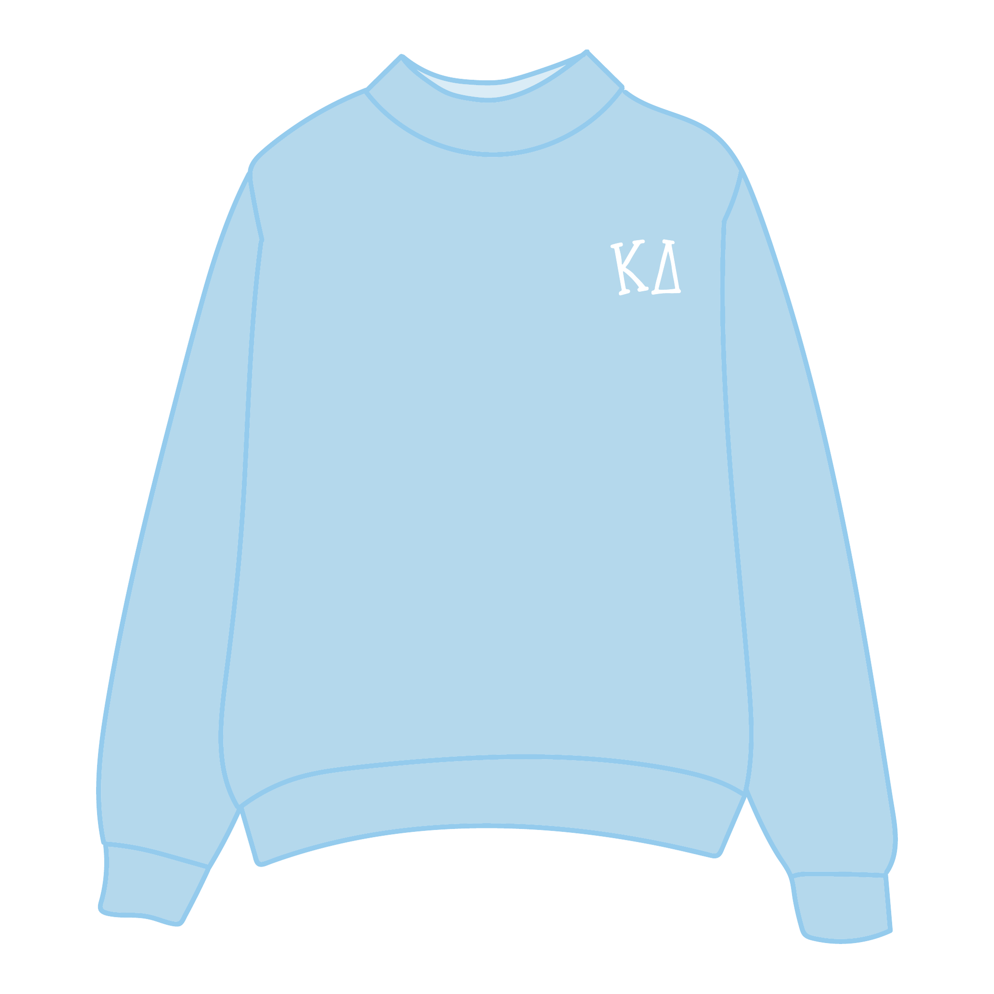 Kappa Delta Mockneck Sweatshirt — Blue