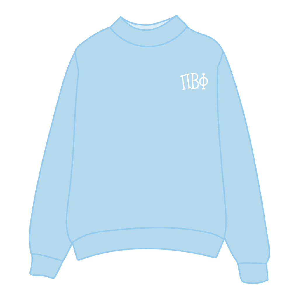 Pi Beta Phi Mockneck Sweatshirt — Blue