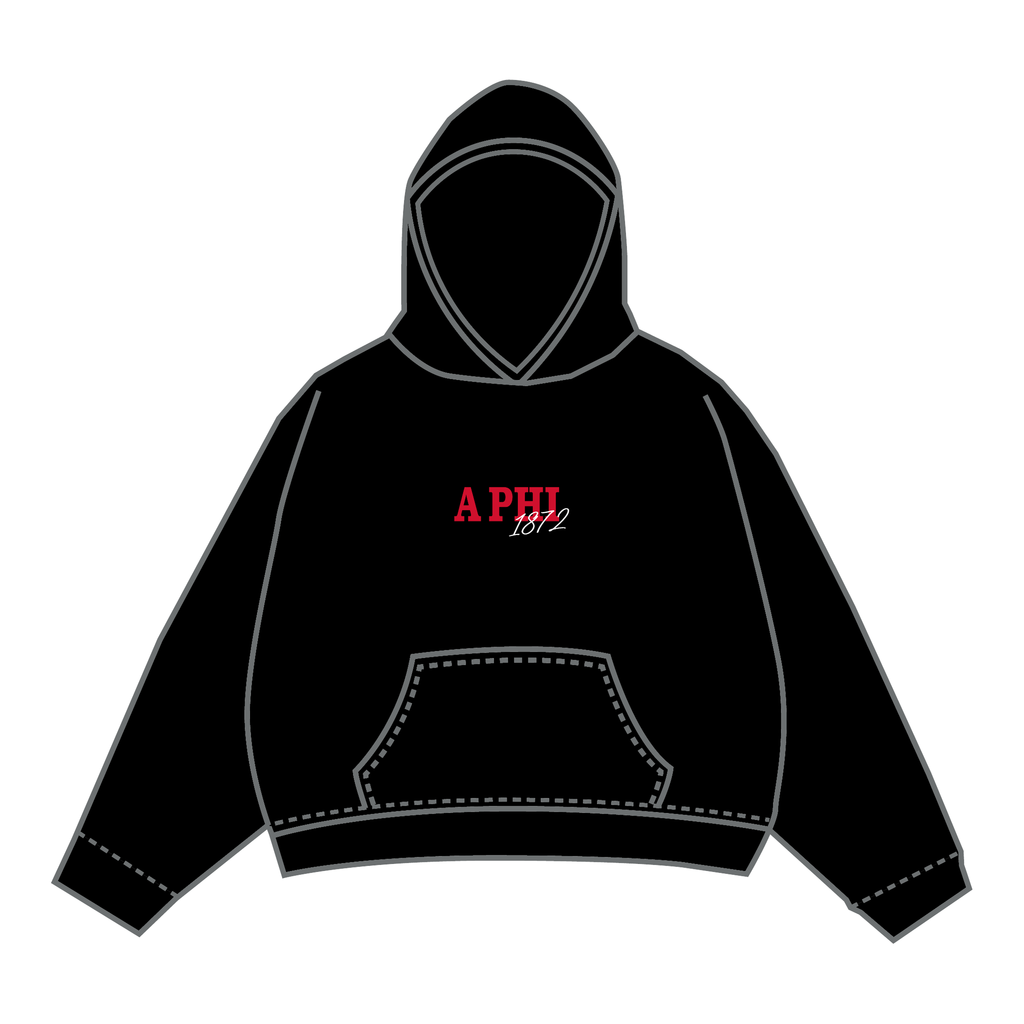 Alpha Phi Hoodie — Black