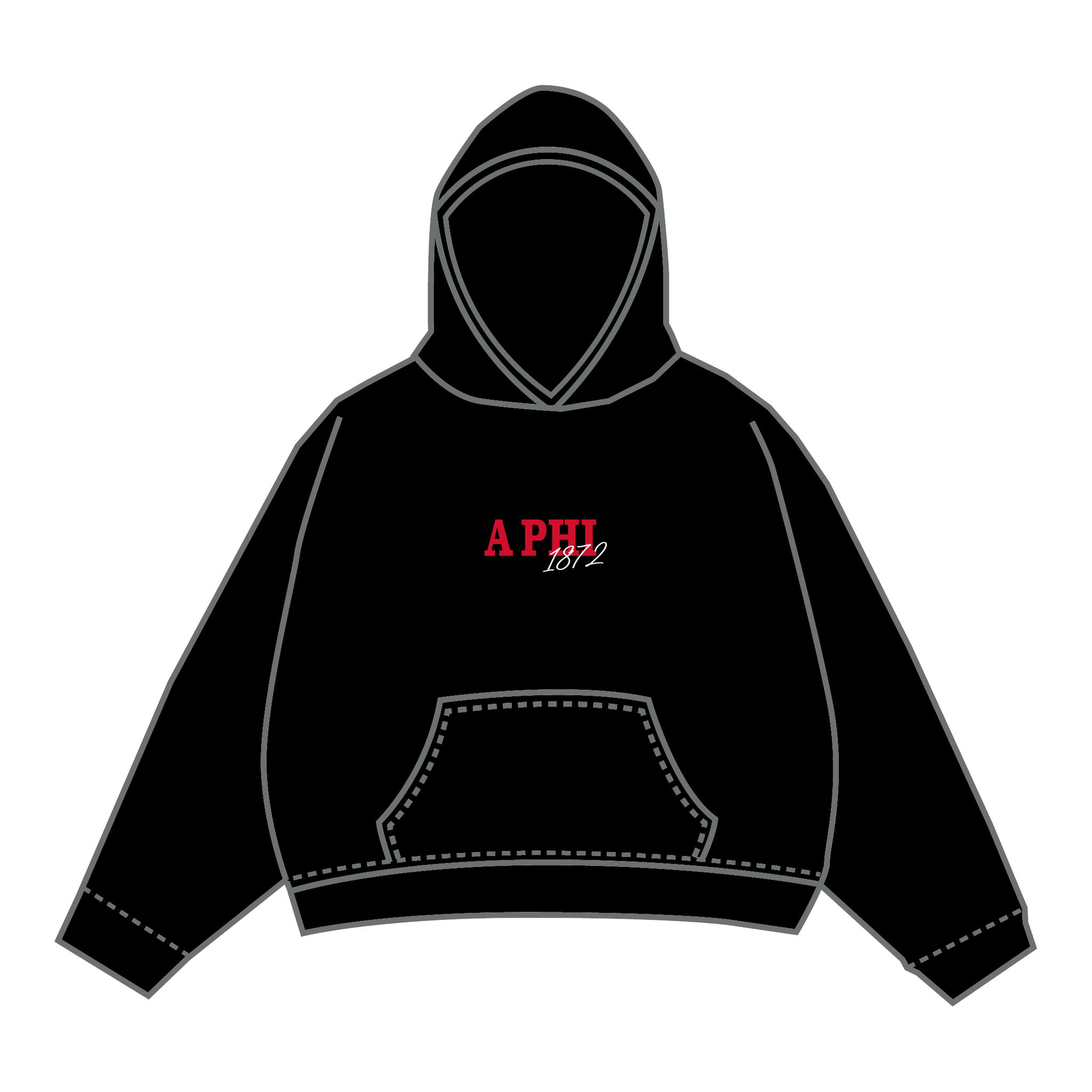 Alpha Phi Hoodie — Black