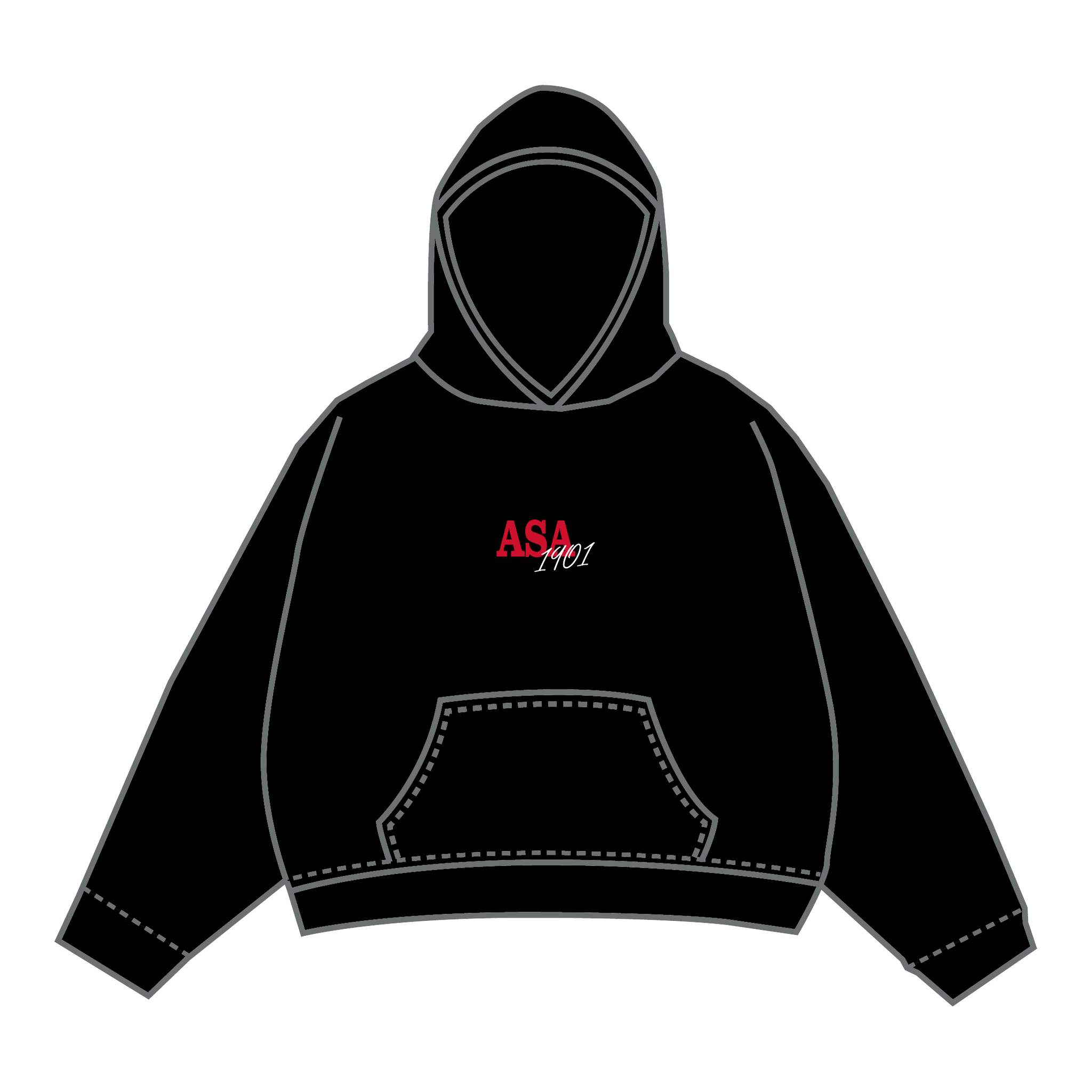 Alpha Sigma Alpha Hoodie — Black