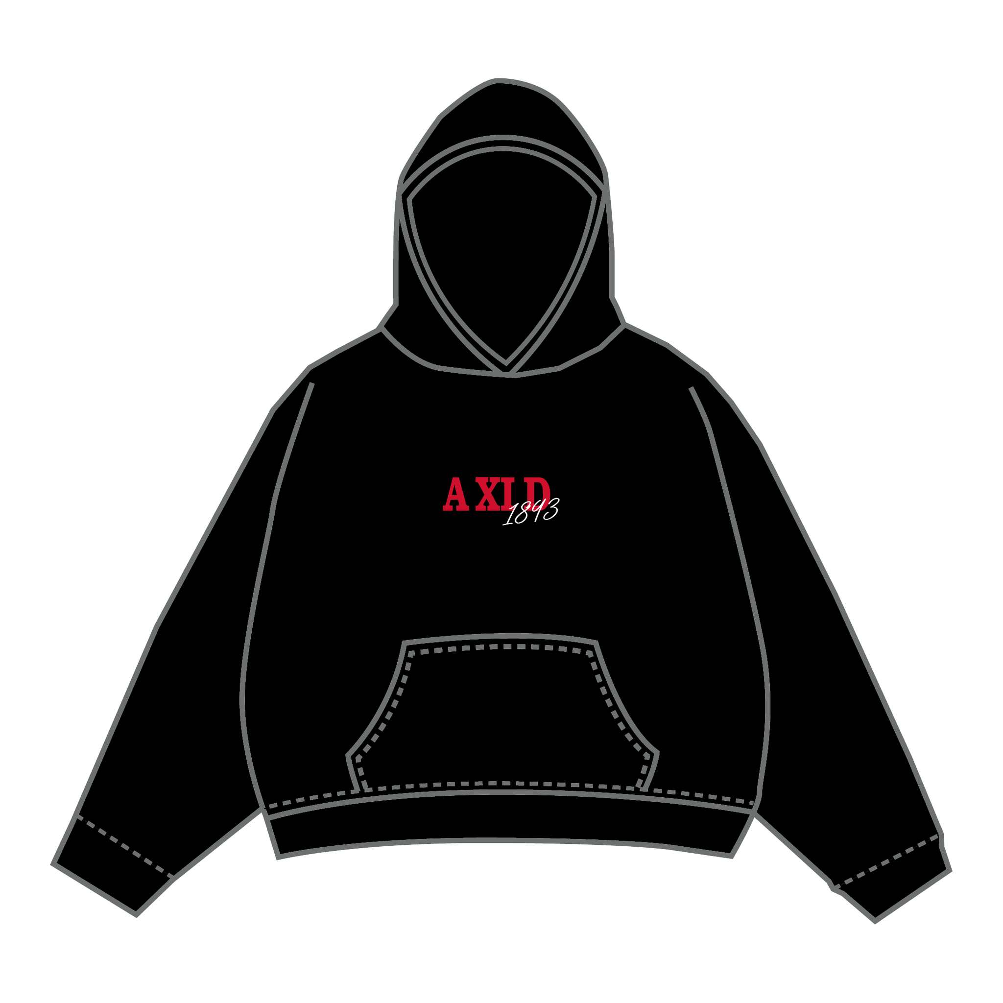 Alpha Xi Delta Hoodie — Black