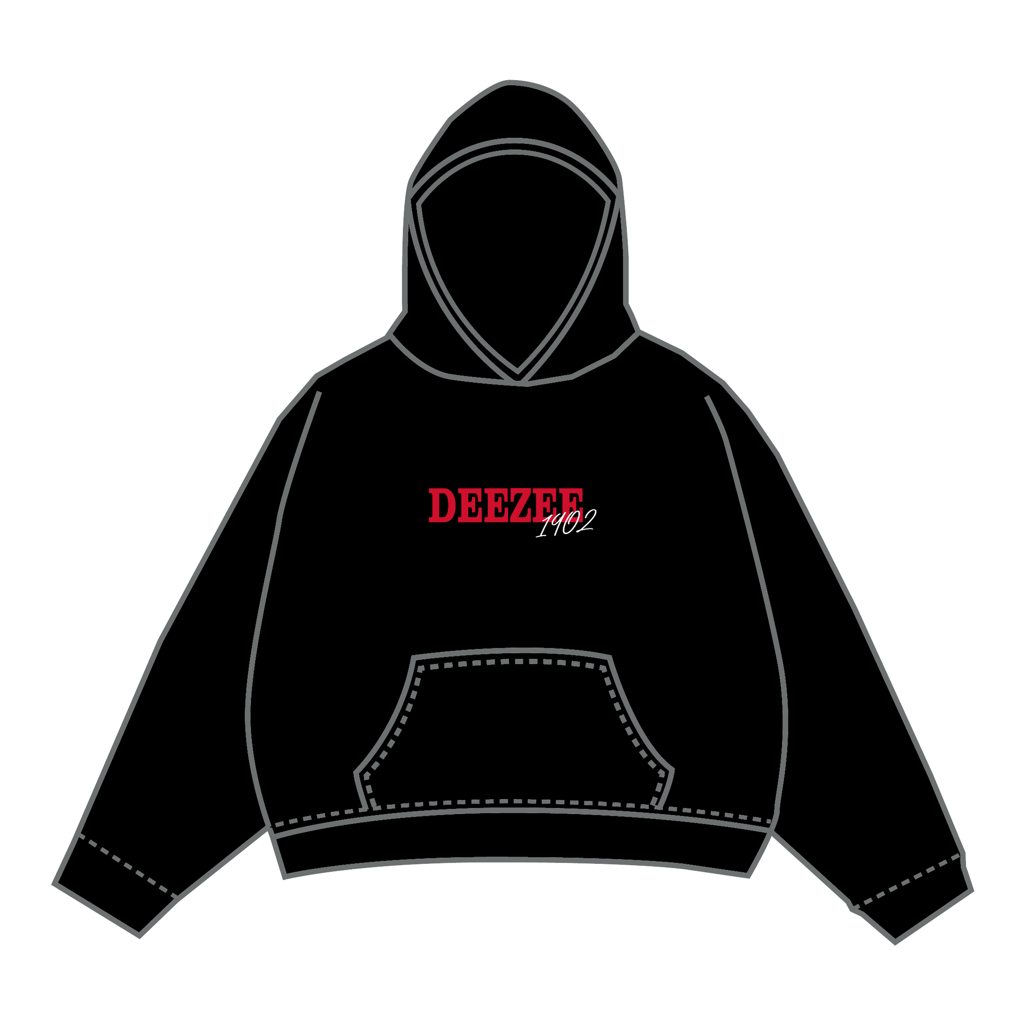 Delta Zeta Hoodie — Black
