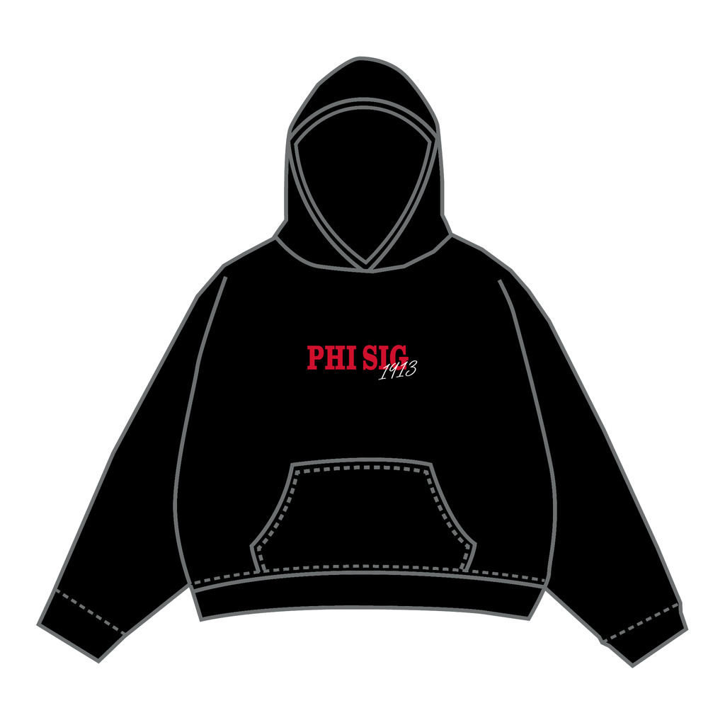 Phi Sigma Sigma Hoodie — Black