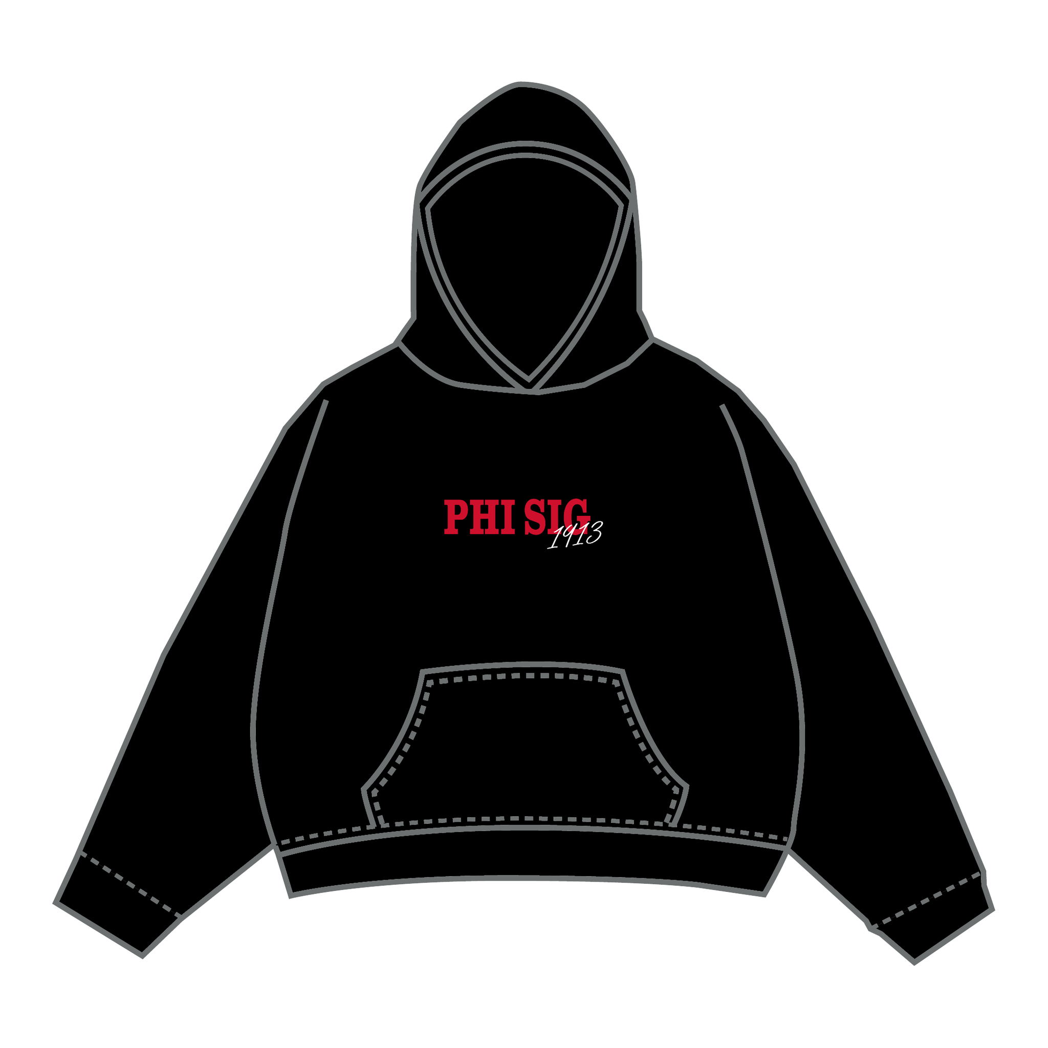 Phi Sigma Sigma Hoodie — Black