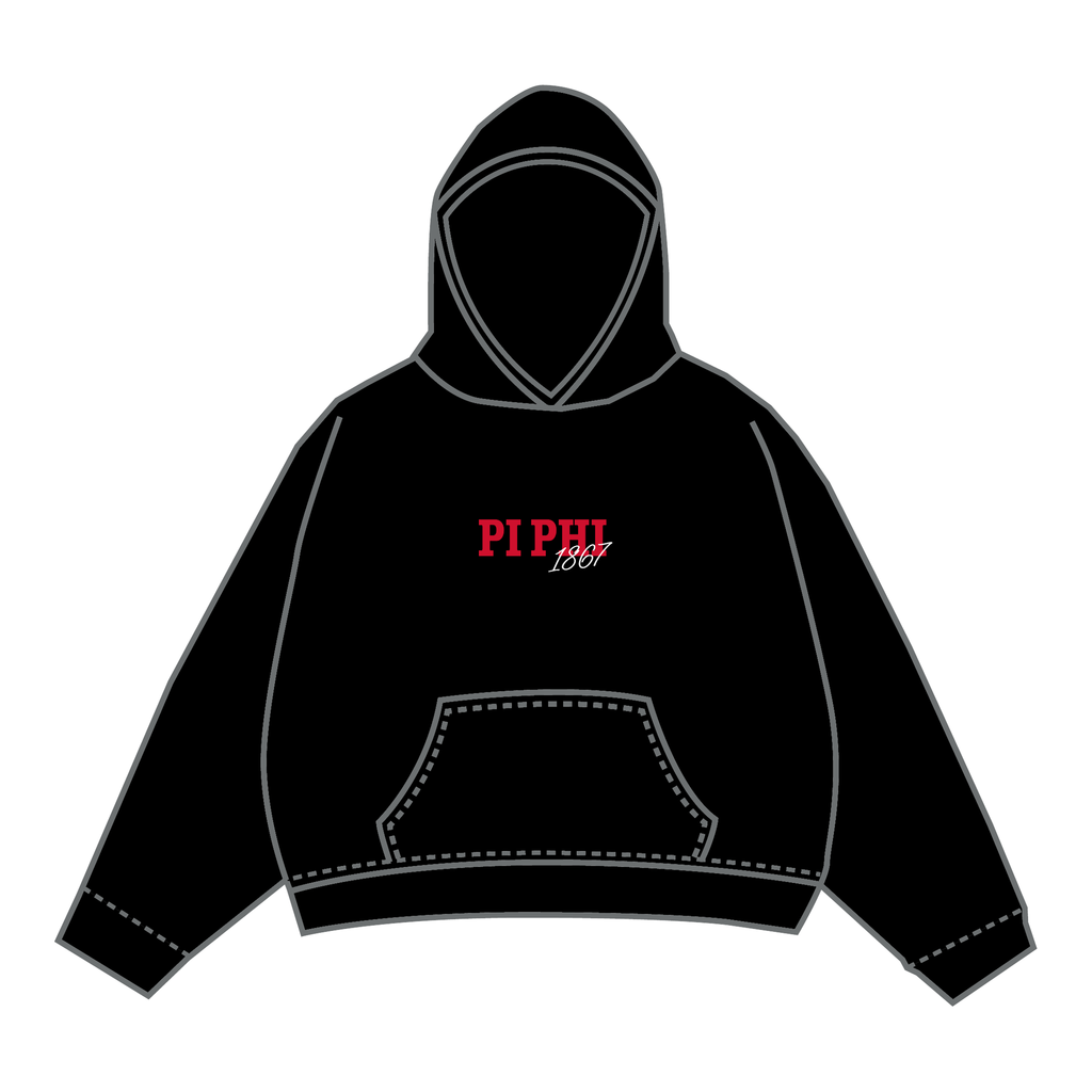 Pi Beta Phi Hoodie — Black