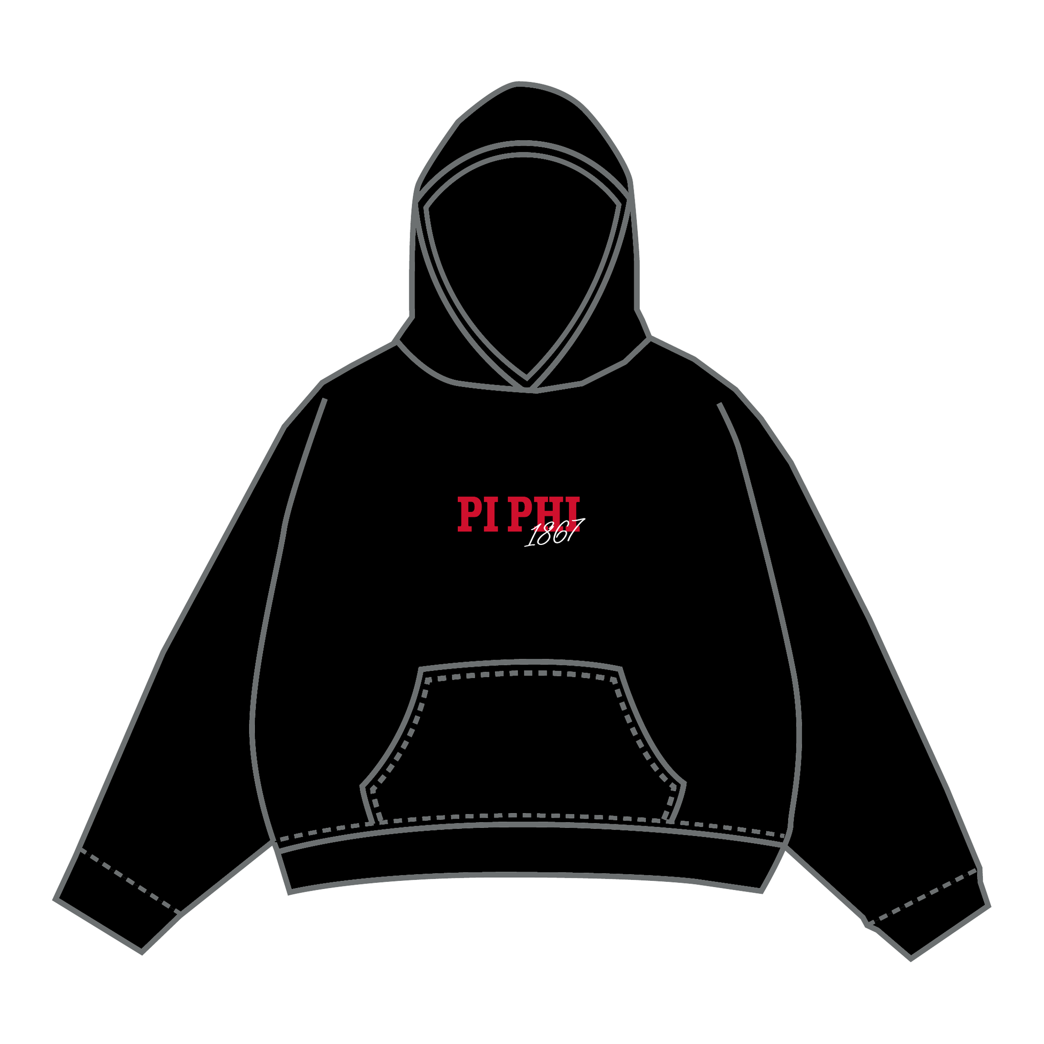 Pi Beta Phi Hoodie — Black