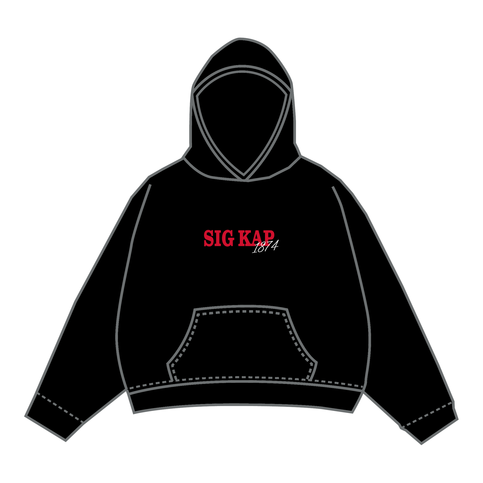 Sigma Kappa Hoodie — Black