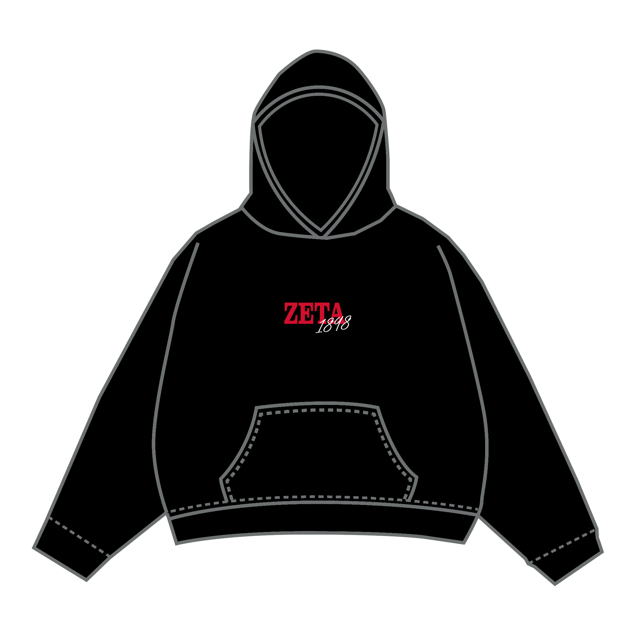 Zeta Tau Alpha Hoodie — Black