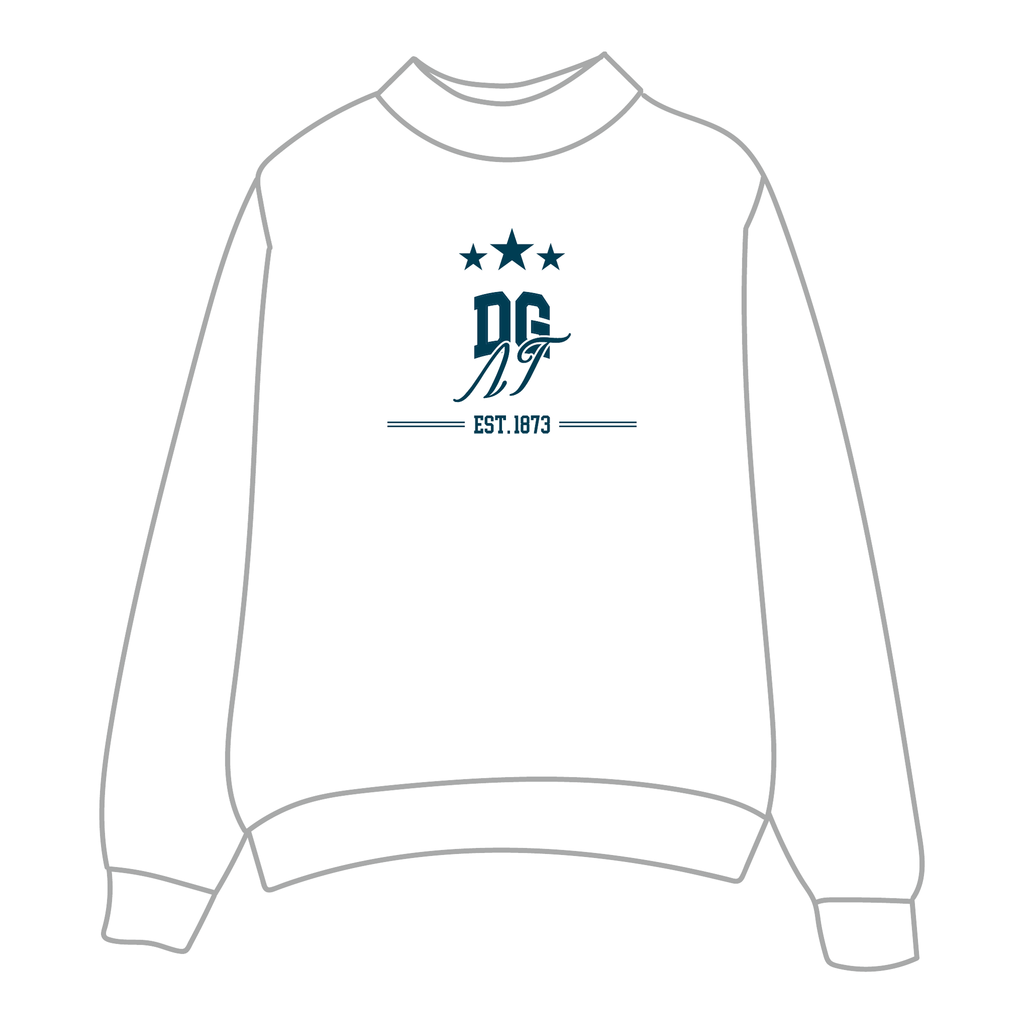 Delta Gamma Mockneck Sweatshirt — White