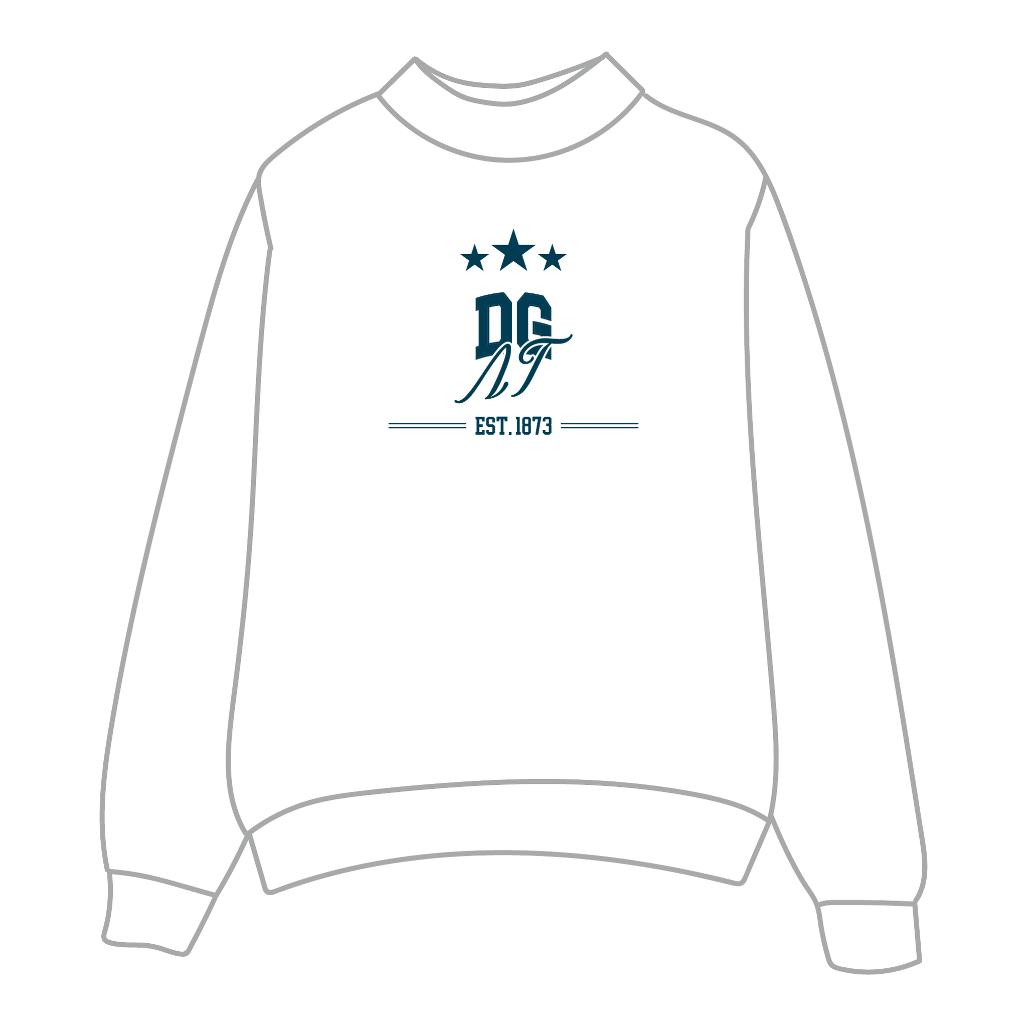 Delta Gamma Mockneck Sweatshirt — White