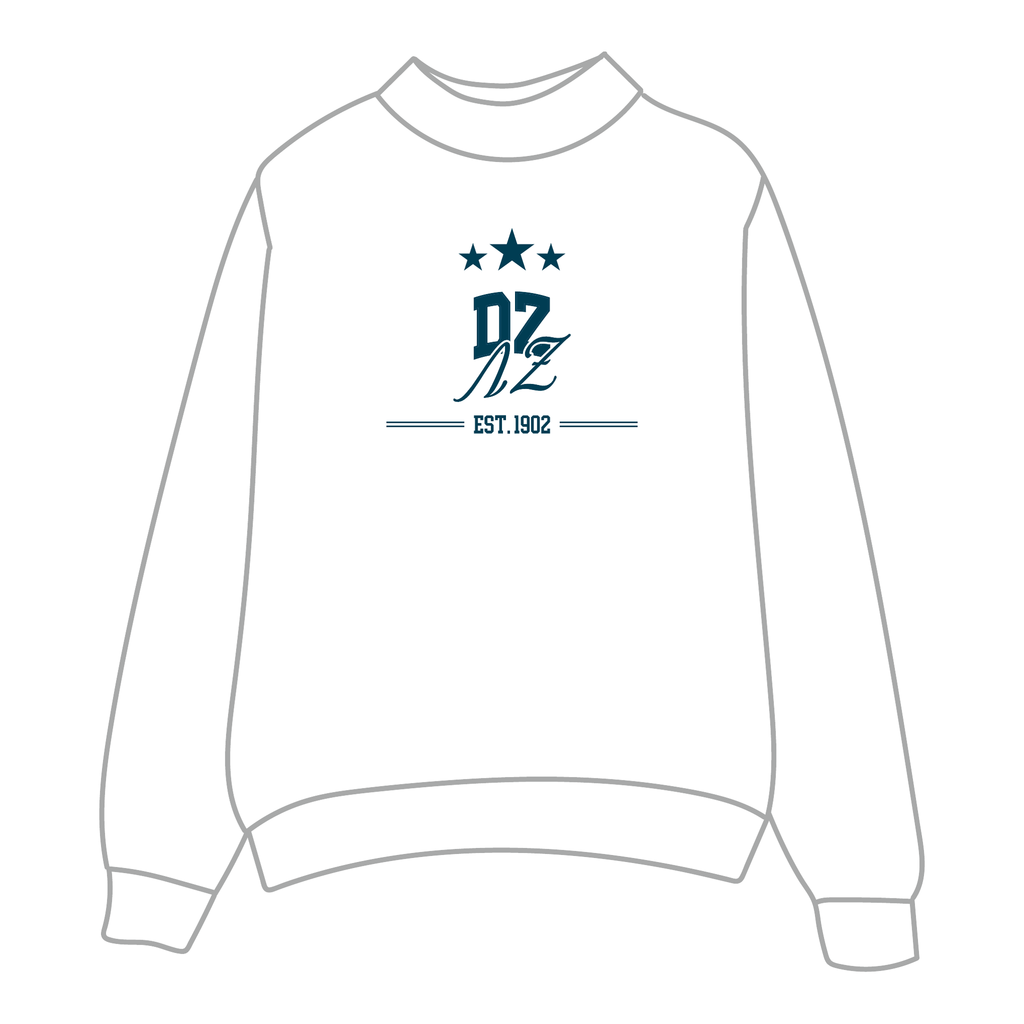 Delta Zeta Mockneck Sweatshirt — White
