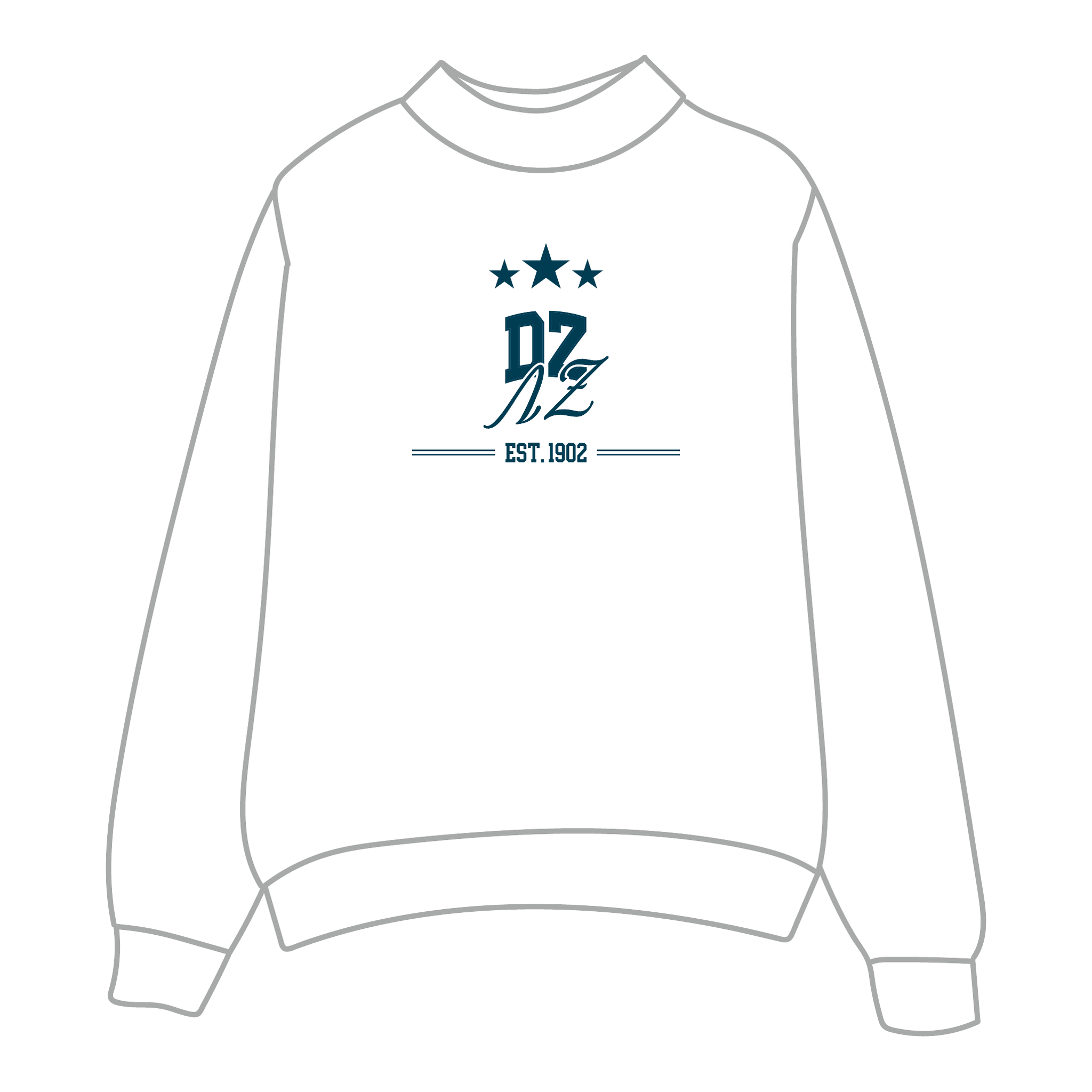 Delta Zeta Mockneck Sweatshirt — White