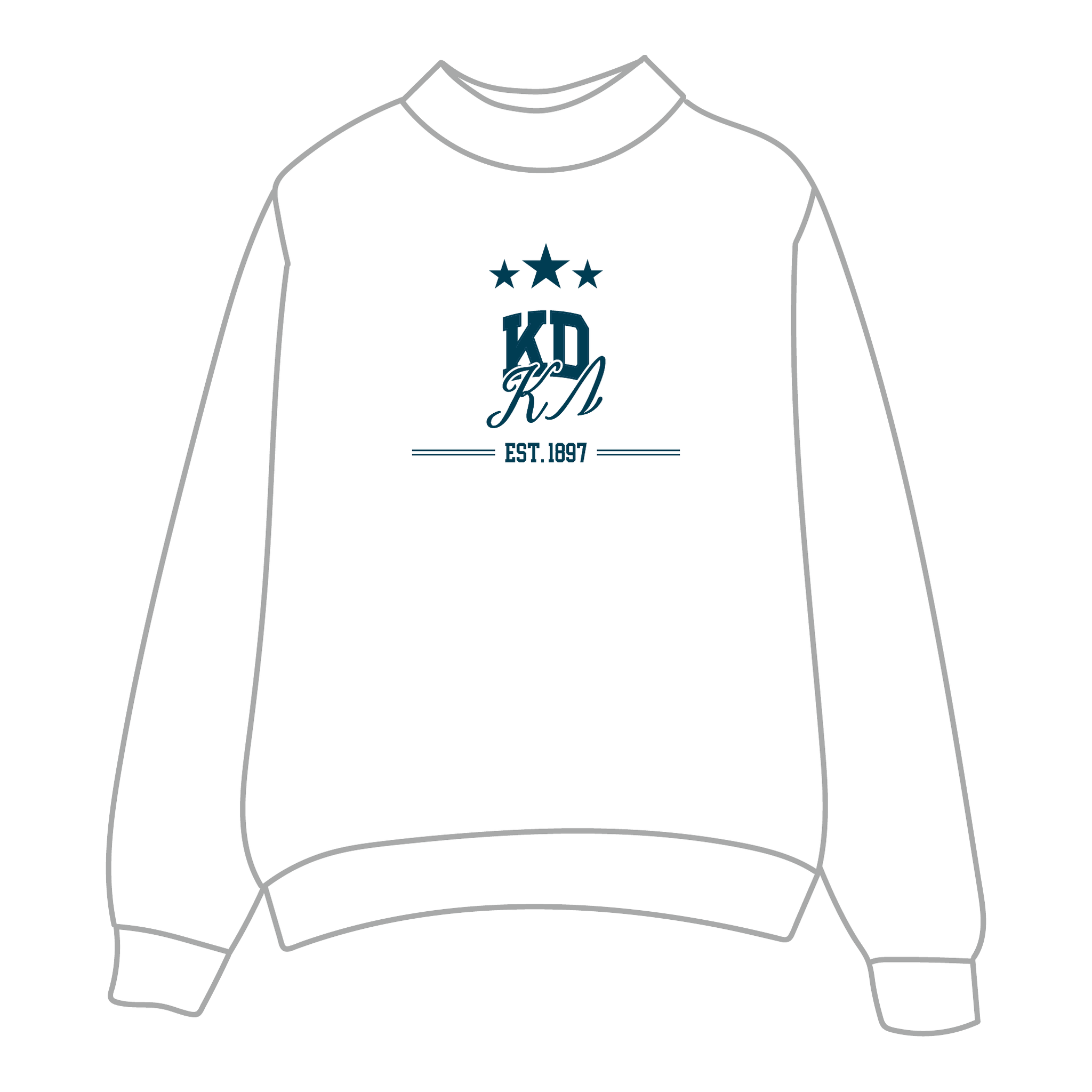 Kappa Delta Mockneck Sweatshirt — White
