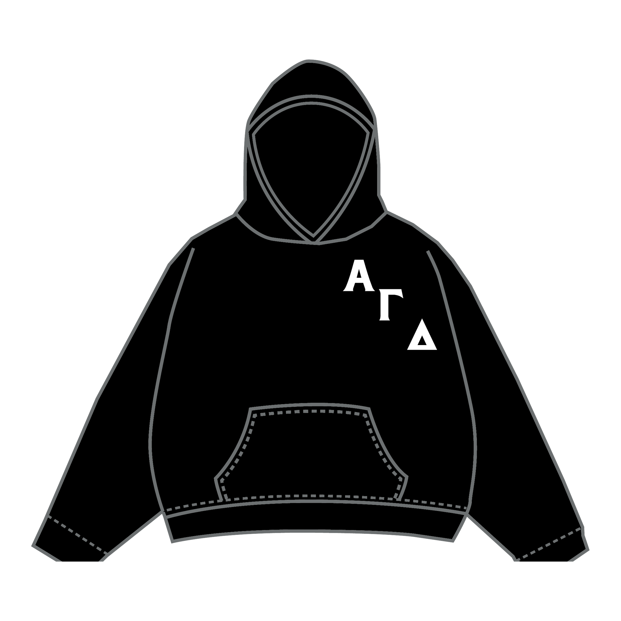 Alpha Gamma Delta Hoodie — Black